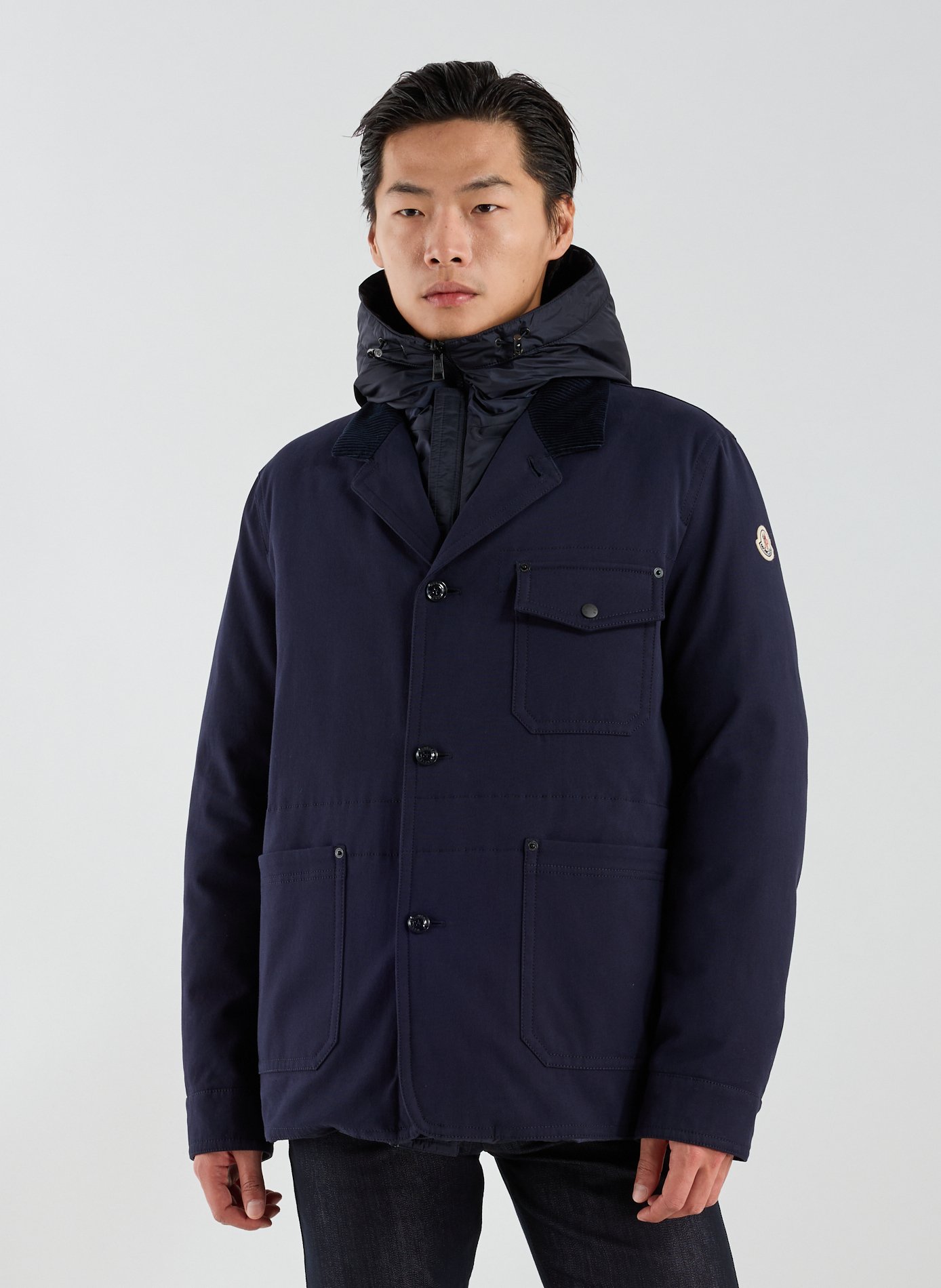 Reversible cotton-blend jacket MONCLER Blue
