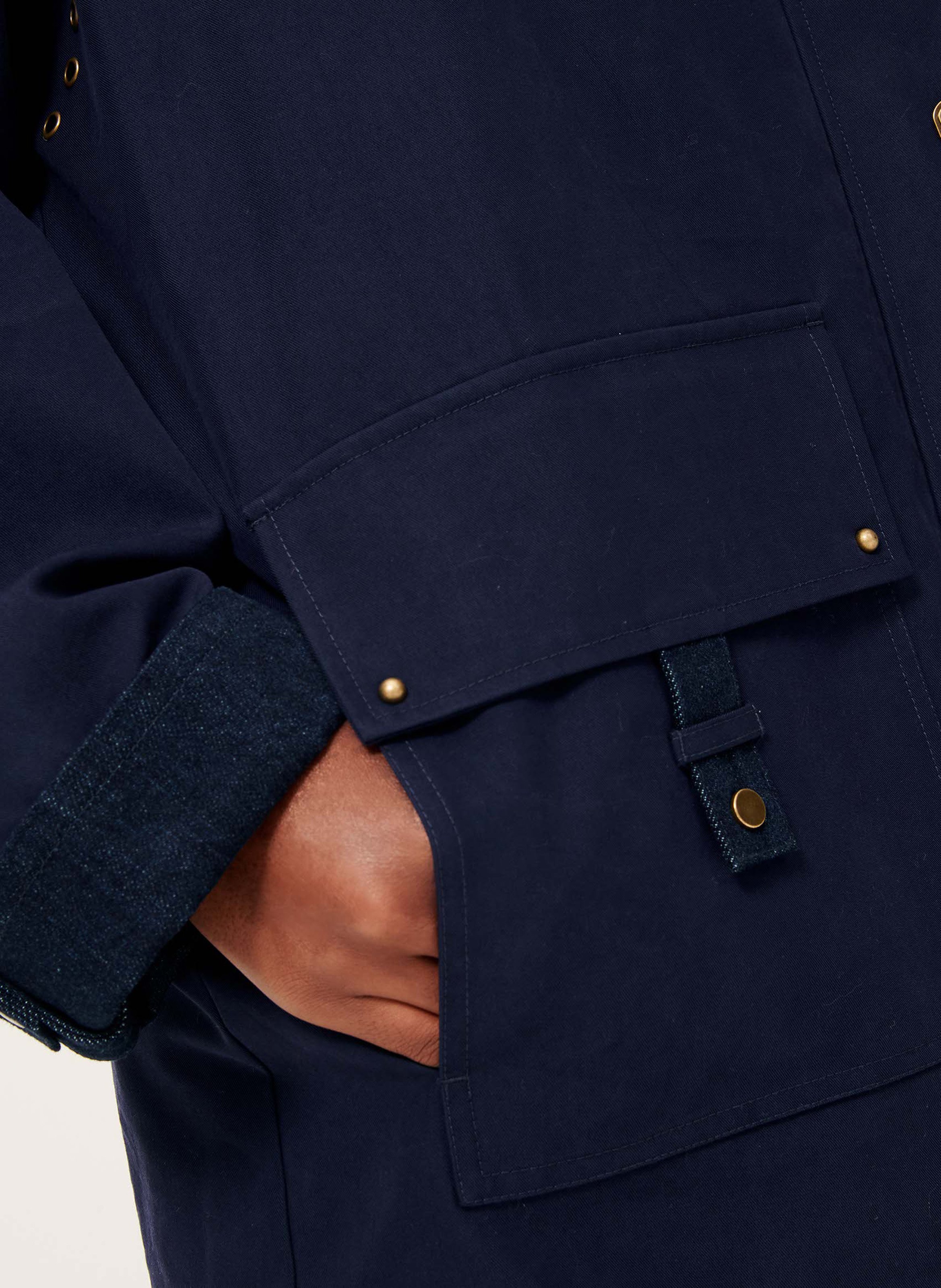 Veste oversize en coton mélangé hugues SESSUN Bleu