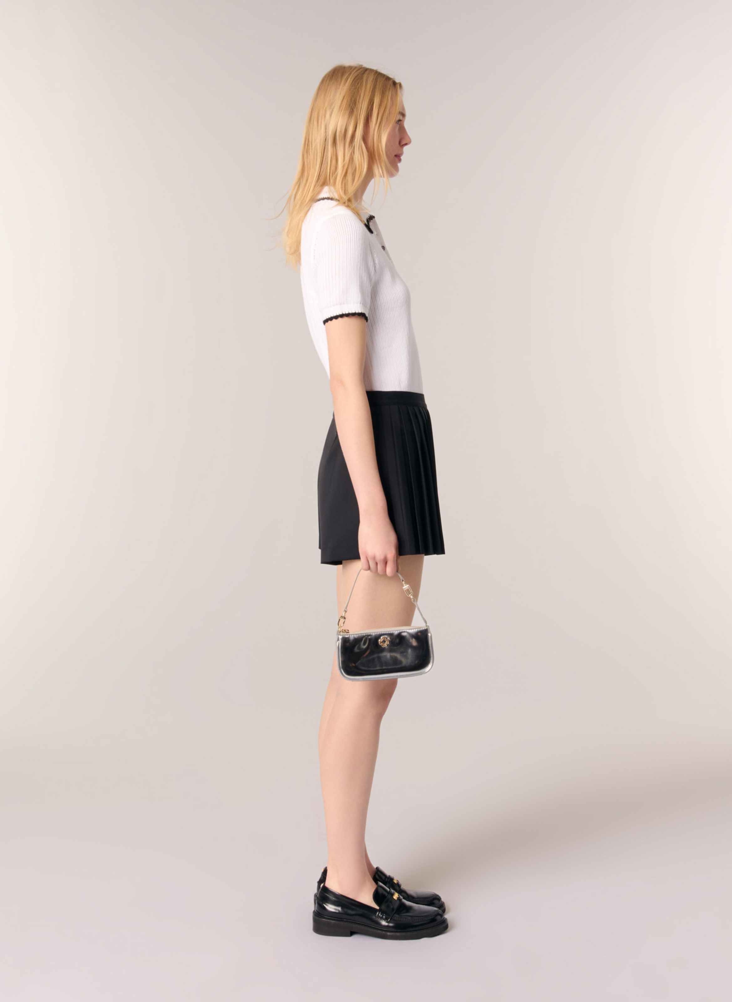 Short portefeuille plissé Noir