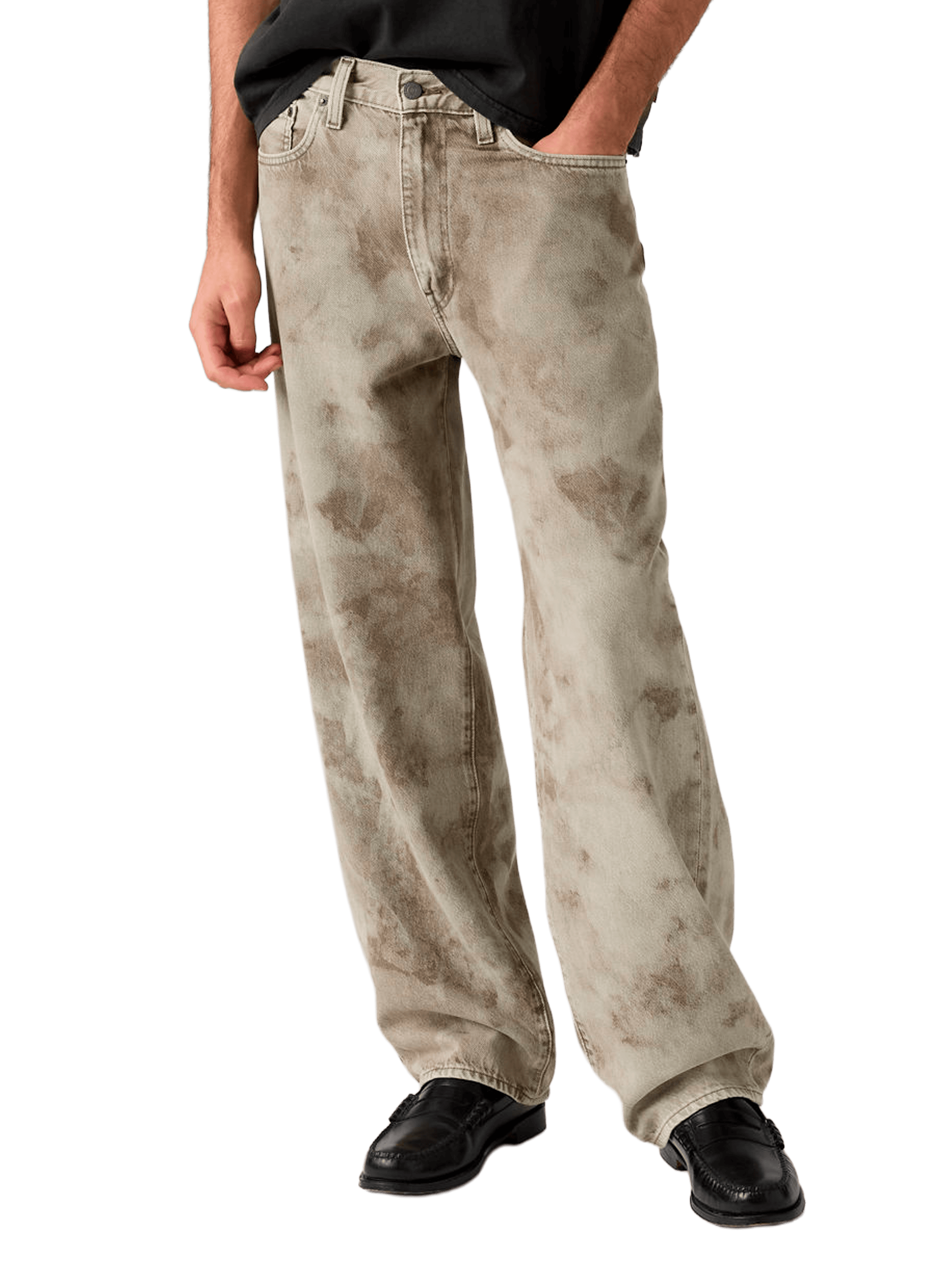 Jean large 578 imprimé en coton LEVI'S Marron