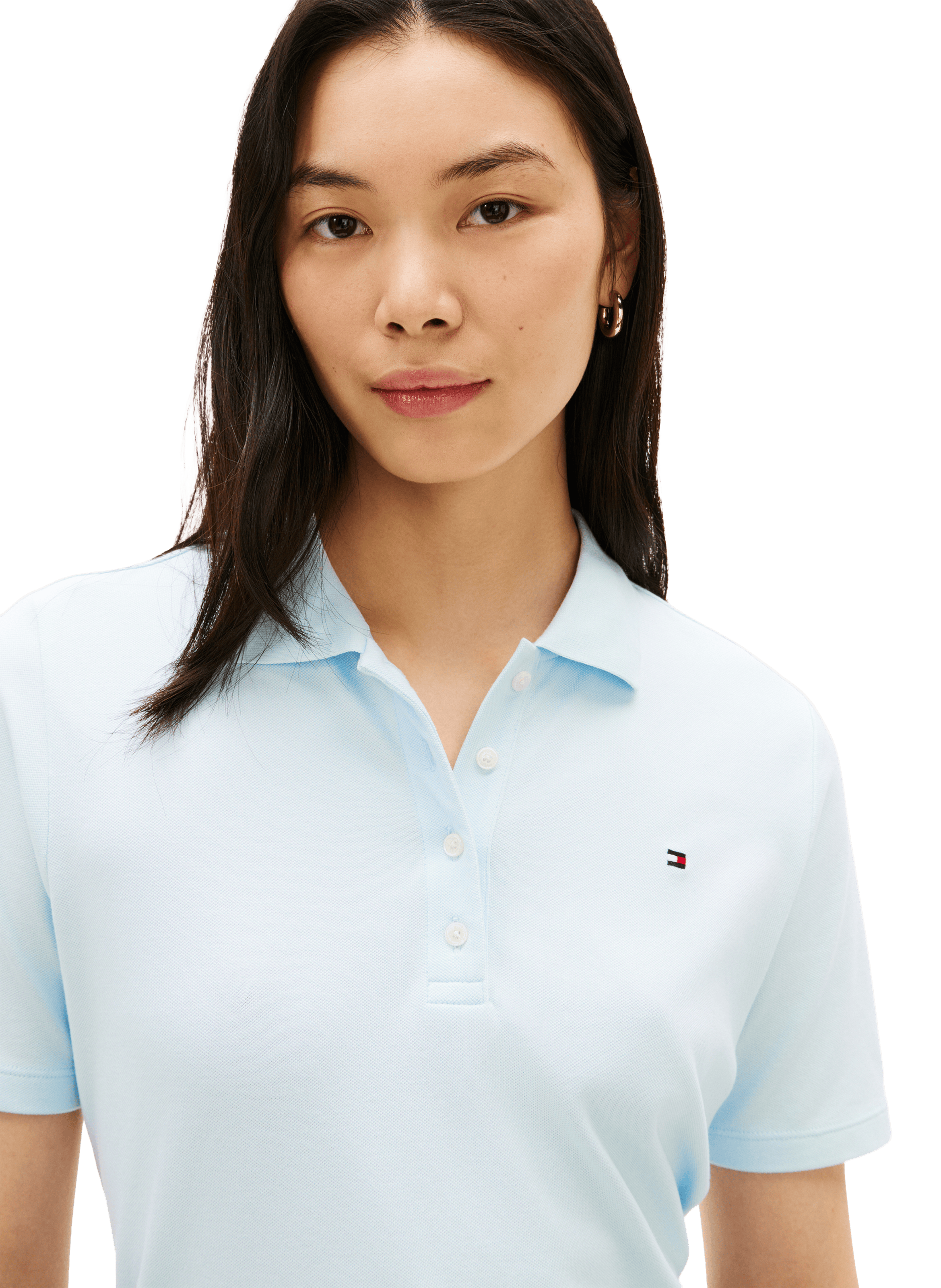 Cotton-blend polo shirt TOMMY HILFIGER Blue