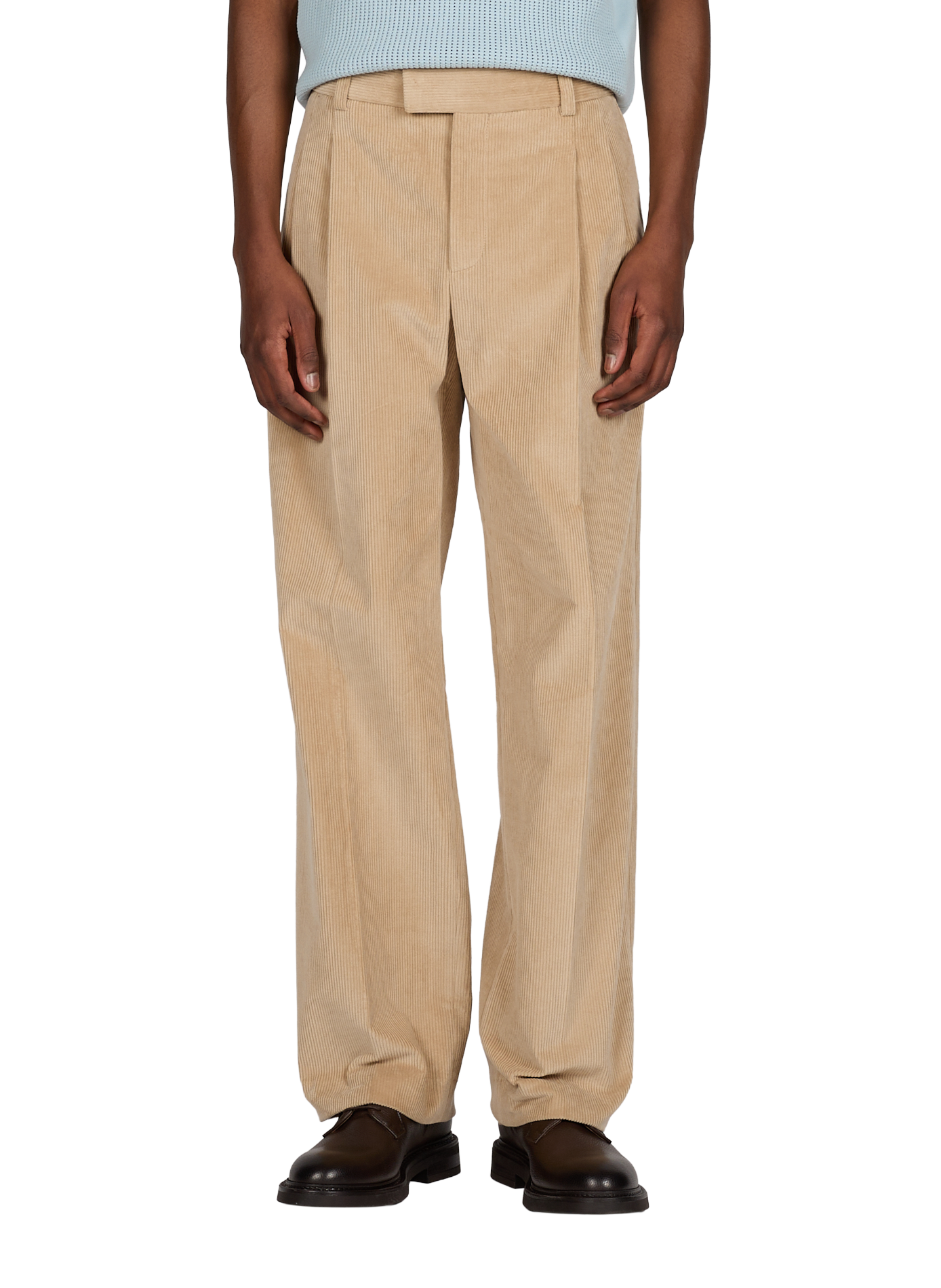 Straight corduroy pants in a cotton blend DROLE DE MONSIEUR Beige