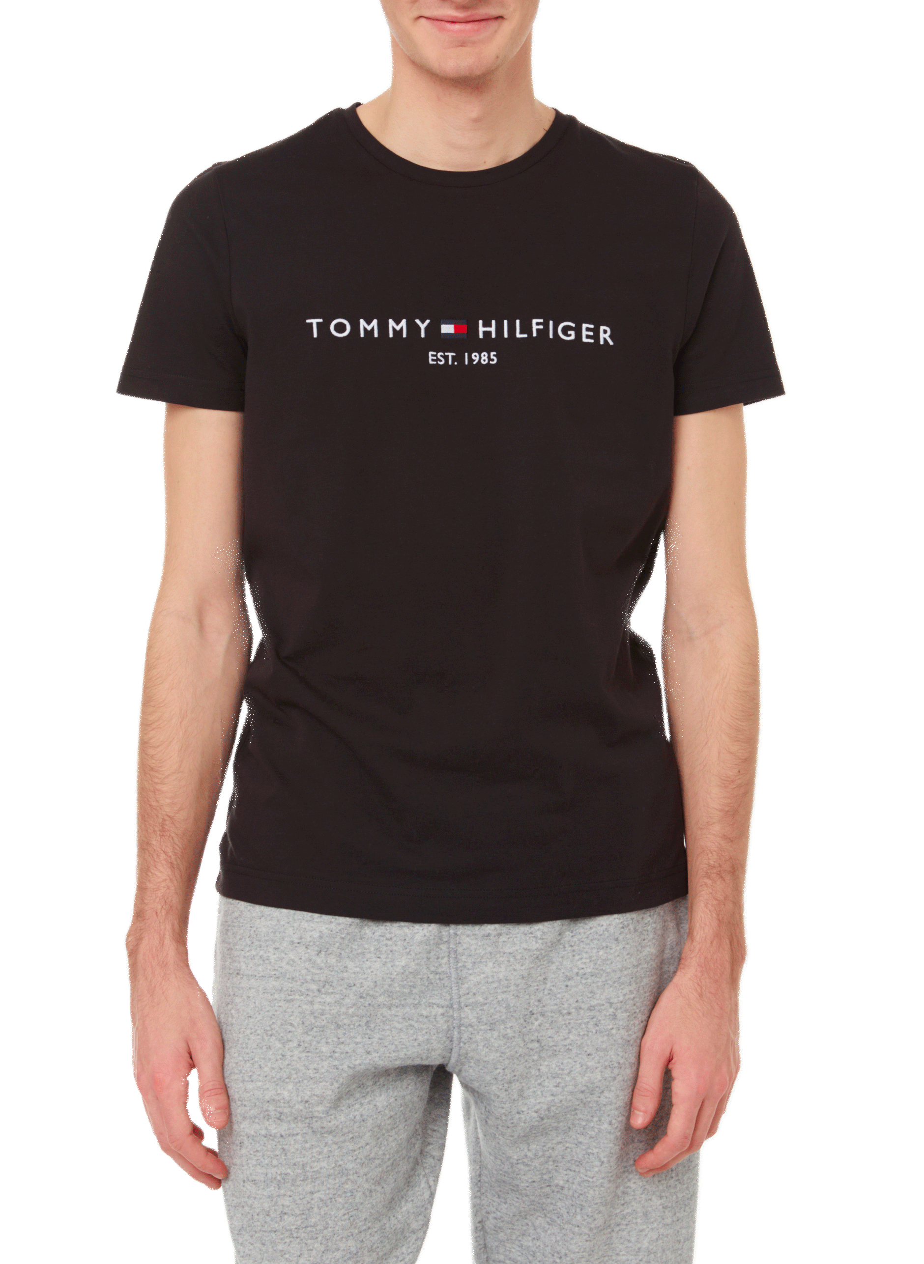 Cotton T-shirt TOMMY HILFIGER Black
