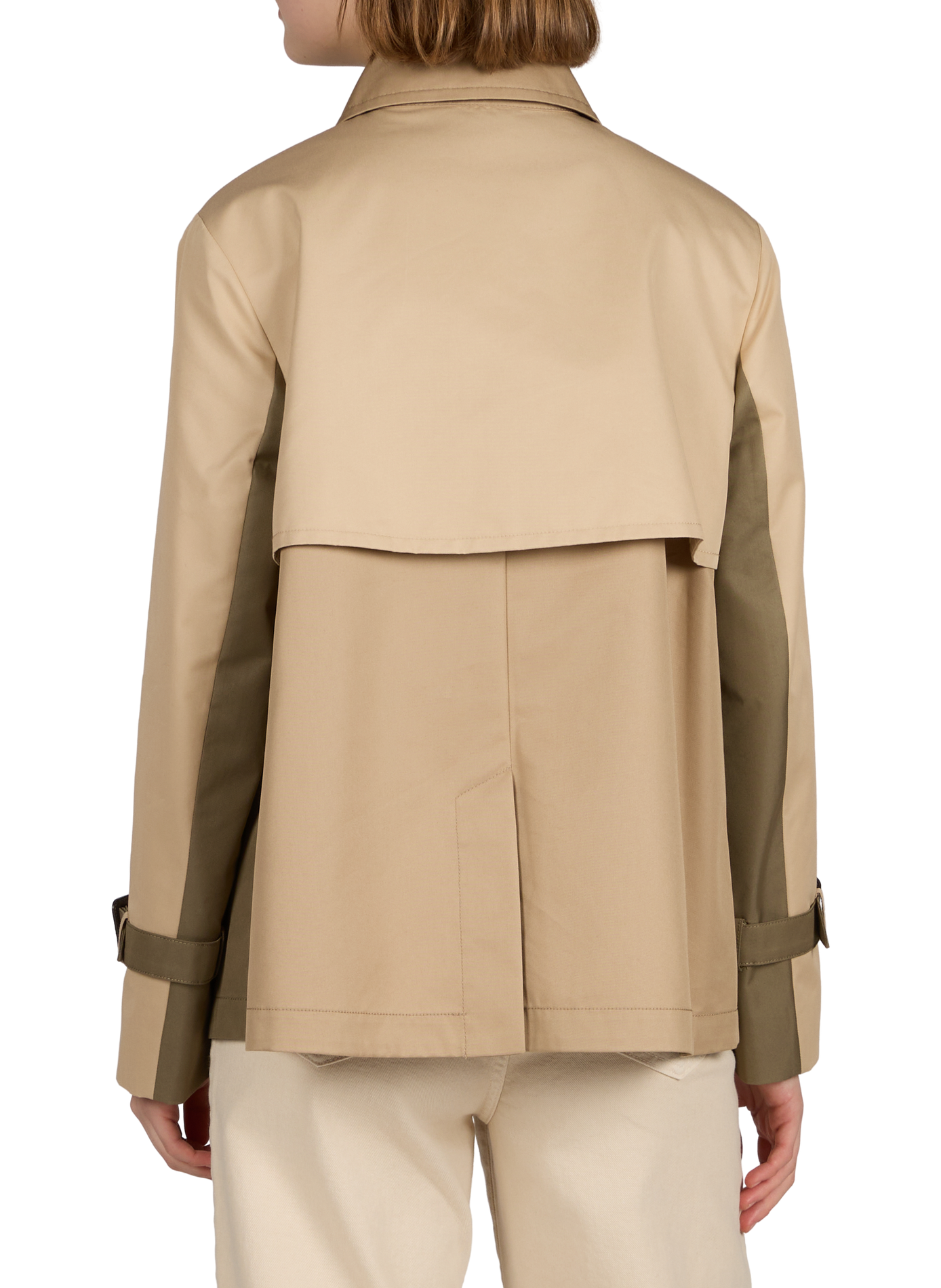 Flared plain mixed cotton raincoat MAX MARA WEEK END Multicolour