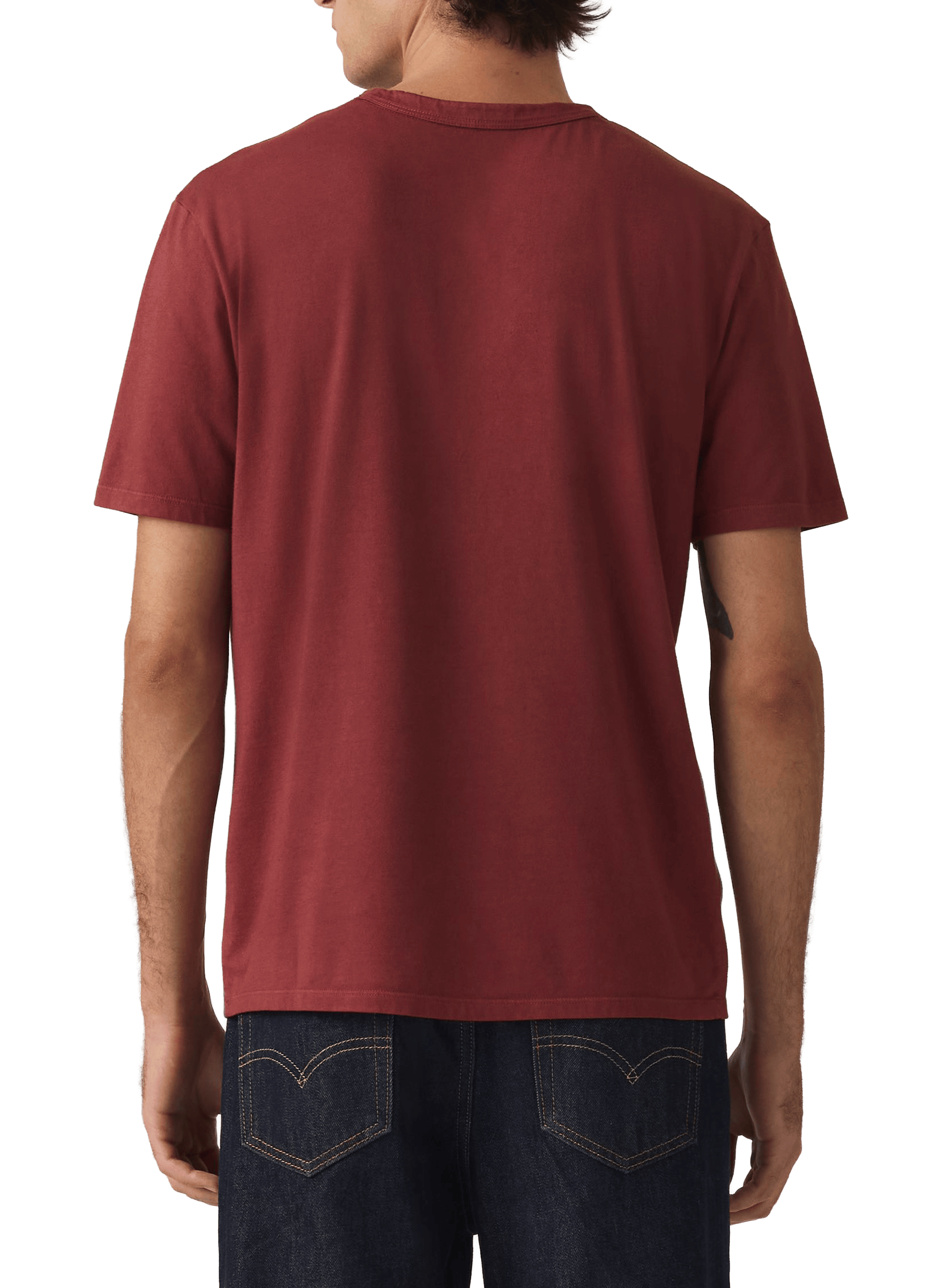 Straight short-sleeved cotton T-shirt LEVI'S Red