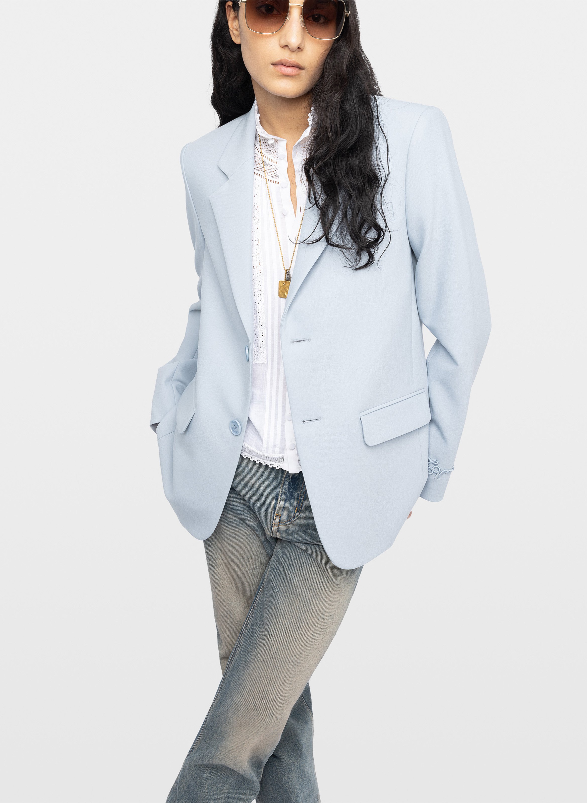 Veste blazer ajustée vanille ZADIG&VOLTAIRE Bleu