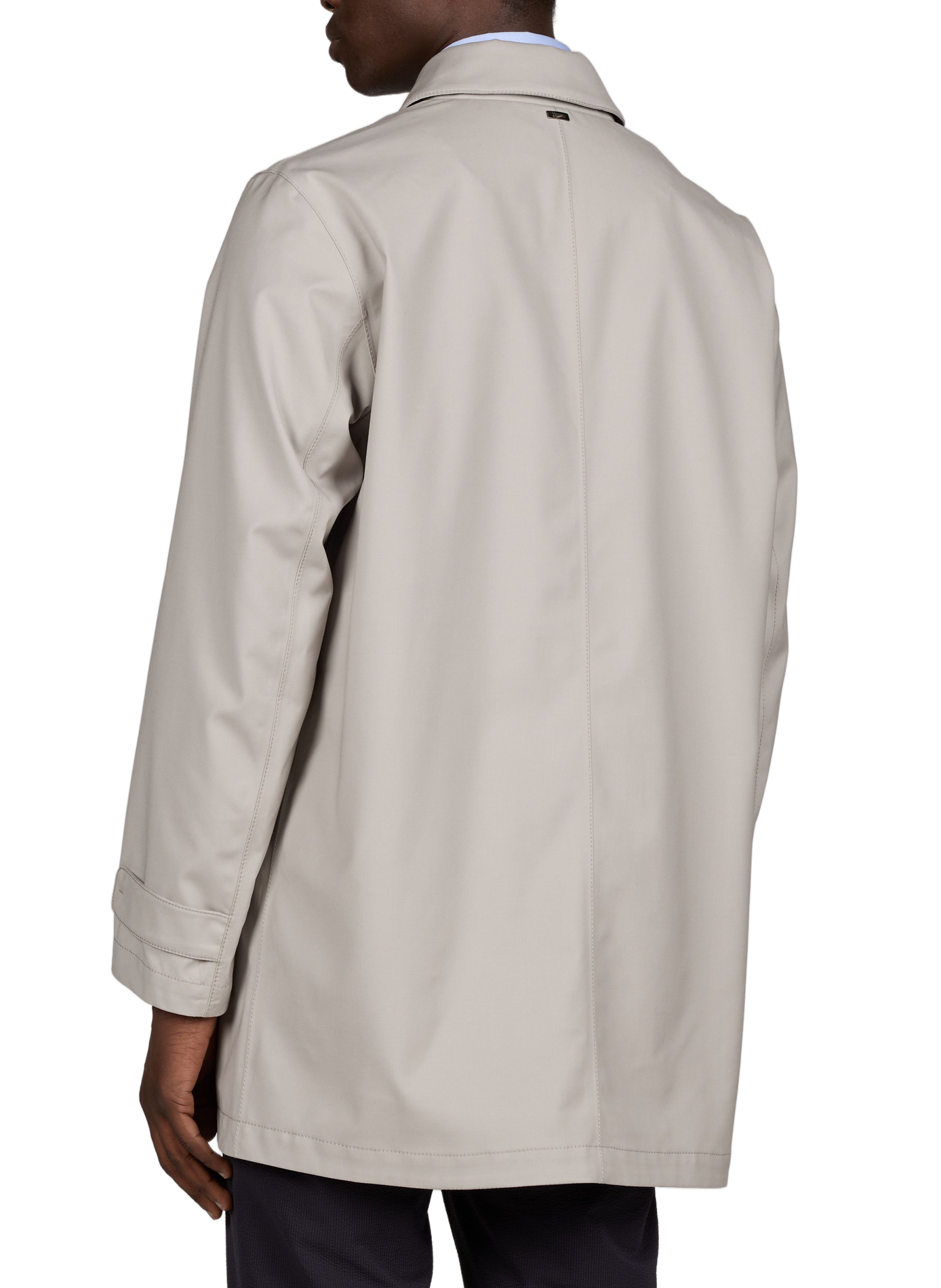 Plain raincoat with classic collar HERNO Grey