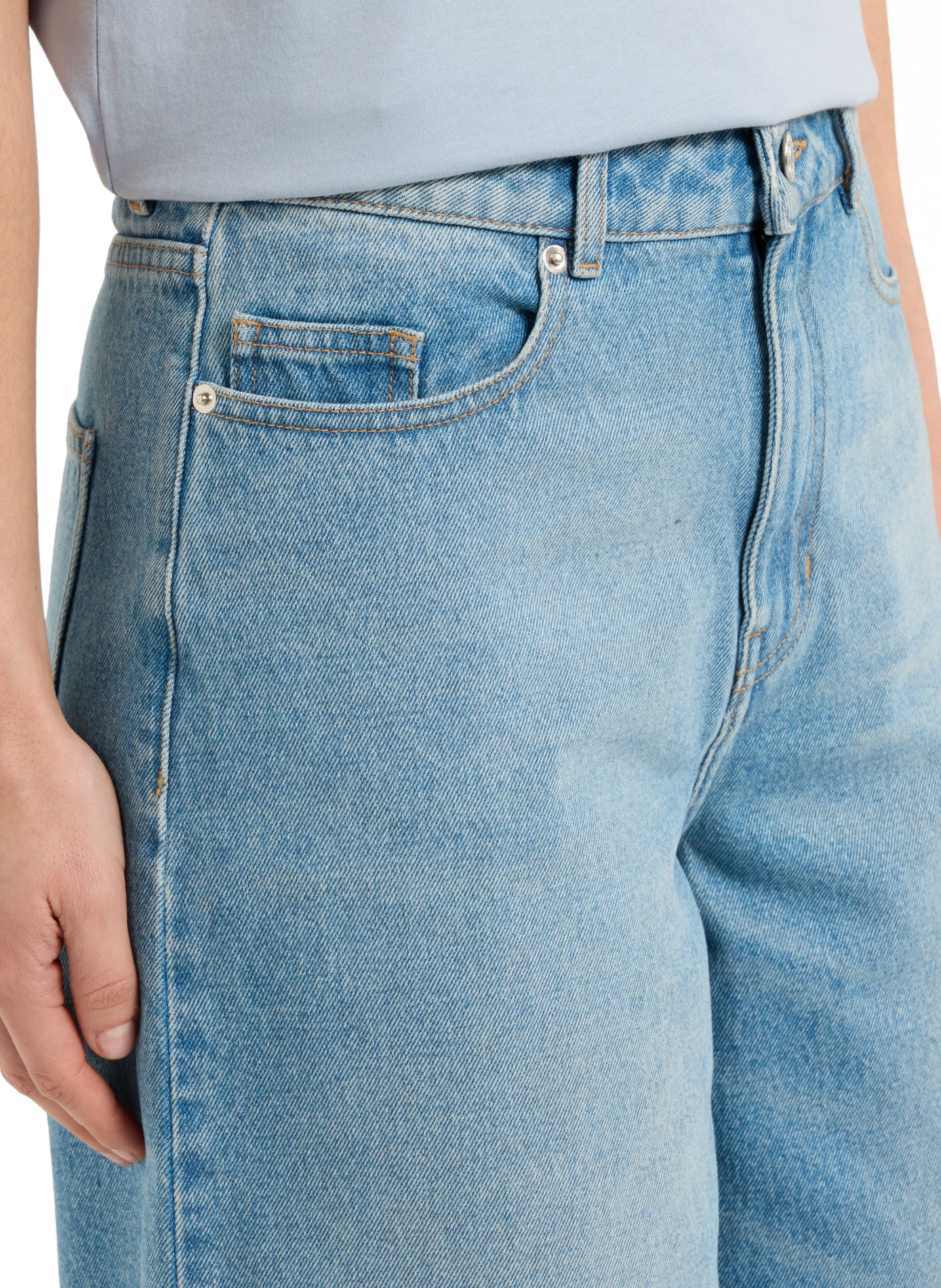 Denim Bermuda shorts in cotton by Adeu SAISON 1865 Blue