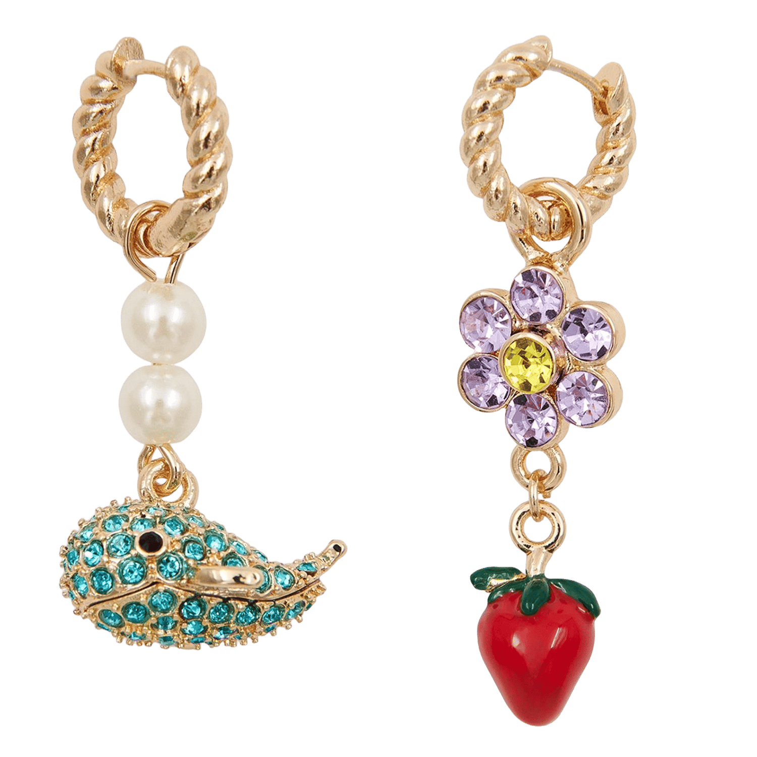 Boucles d'oreilles fantaisie à strass jolan ESSENTIEL ANTWERP Doré