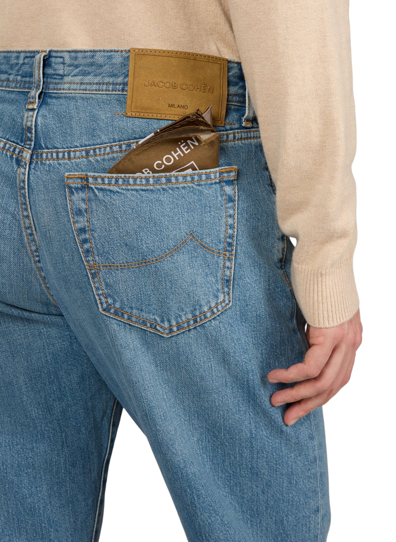 Straight cotton jeans JACOB COHEN Blue