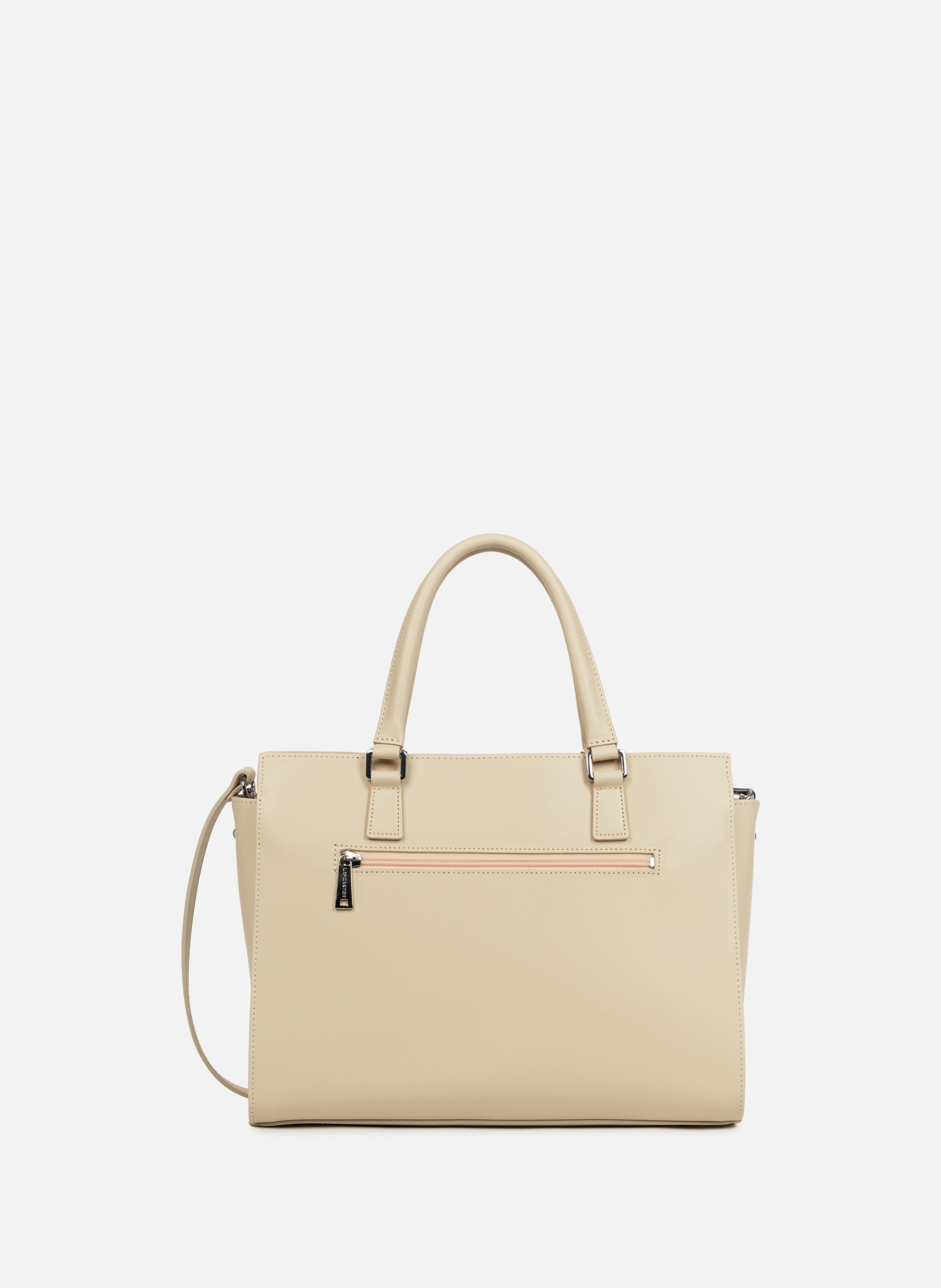 Grand sac cabas main - smooth LANCASTER Beige