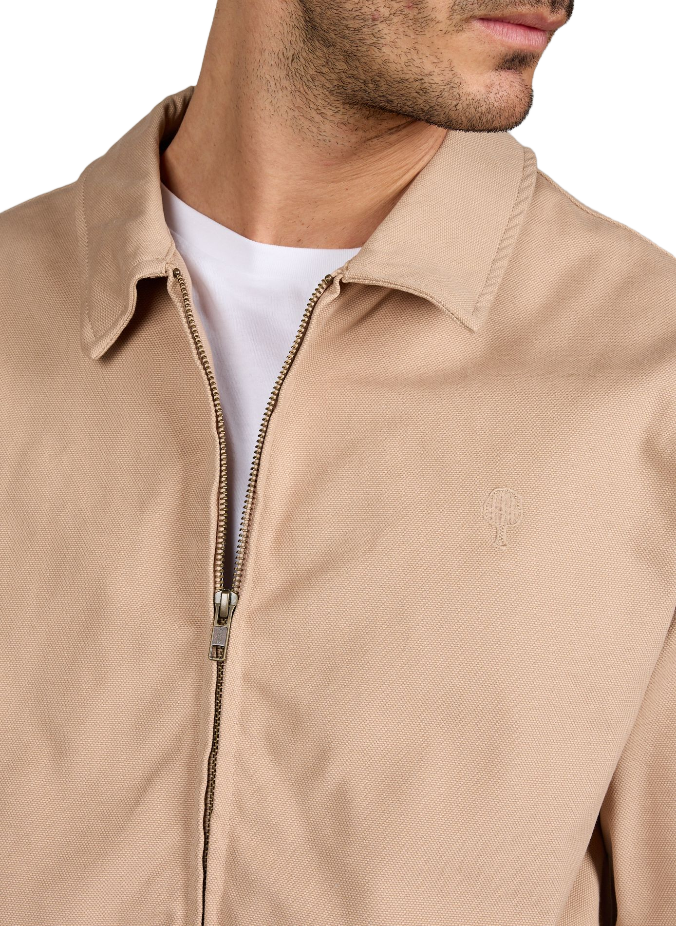 Cotton jacket with classic collar FAGUO Beige