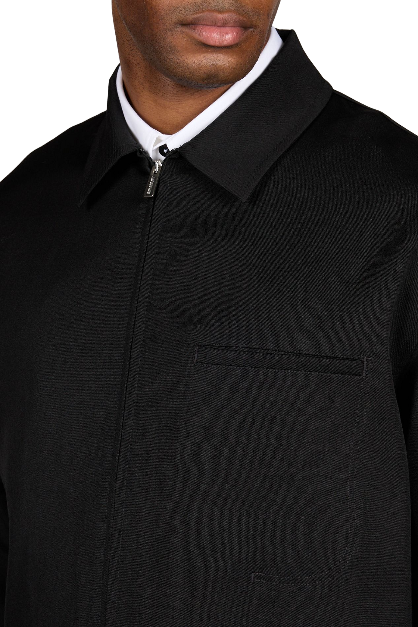 Surchemise zippée en laine vierge JACQUEMUS Noir