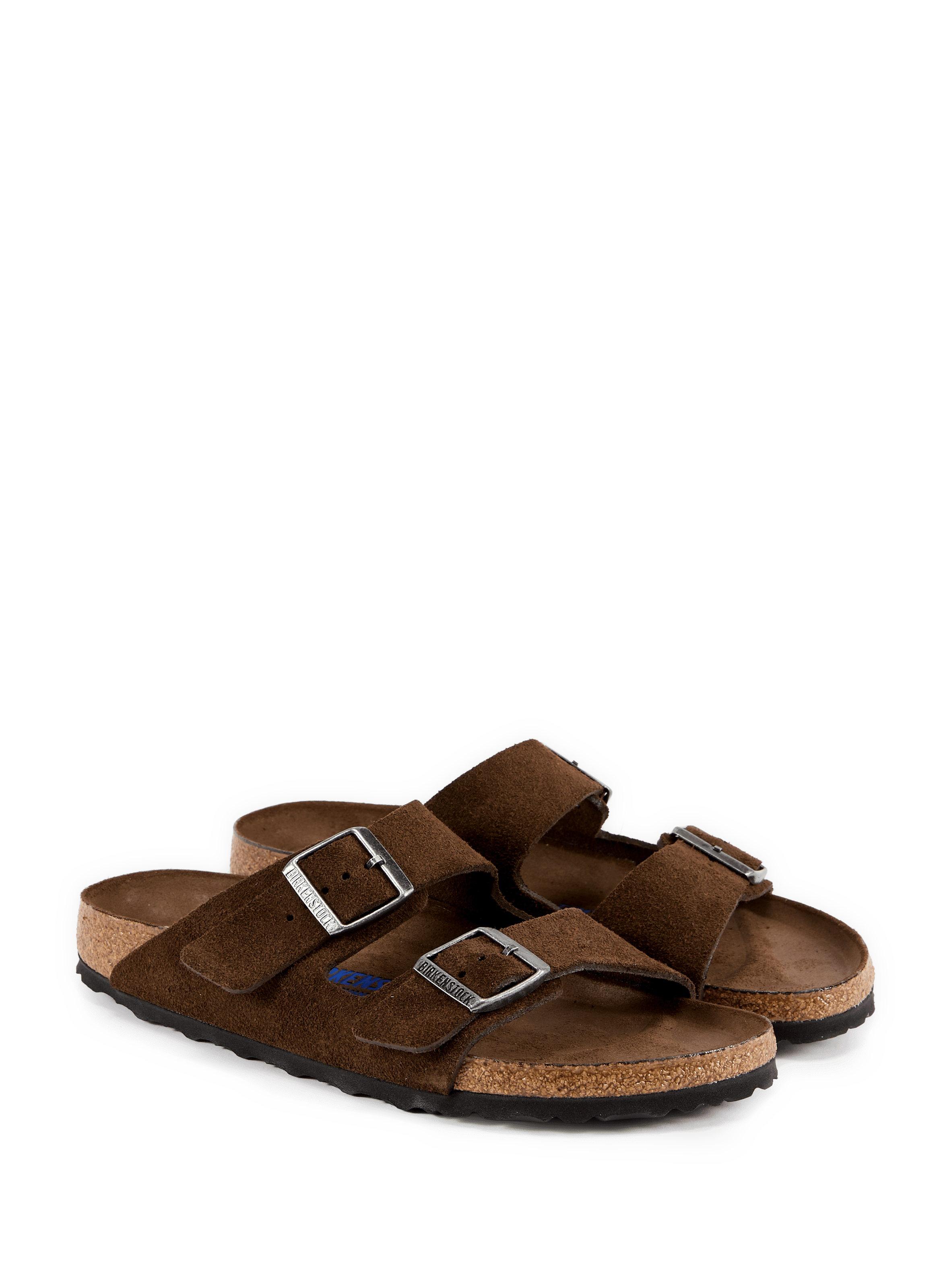 Platte muiltjes van Arizona in suède leer BIRKENSTOCK Bruin