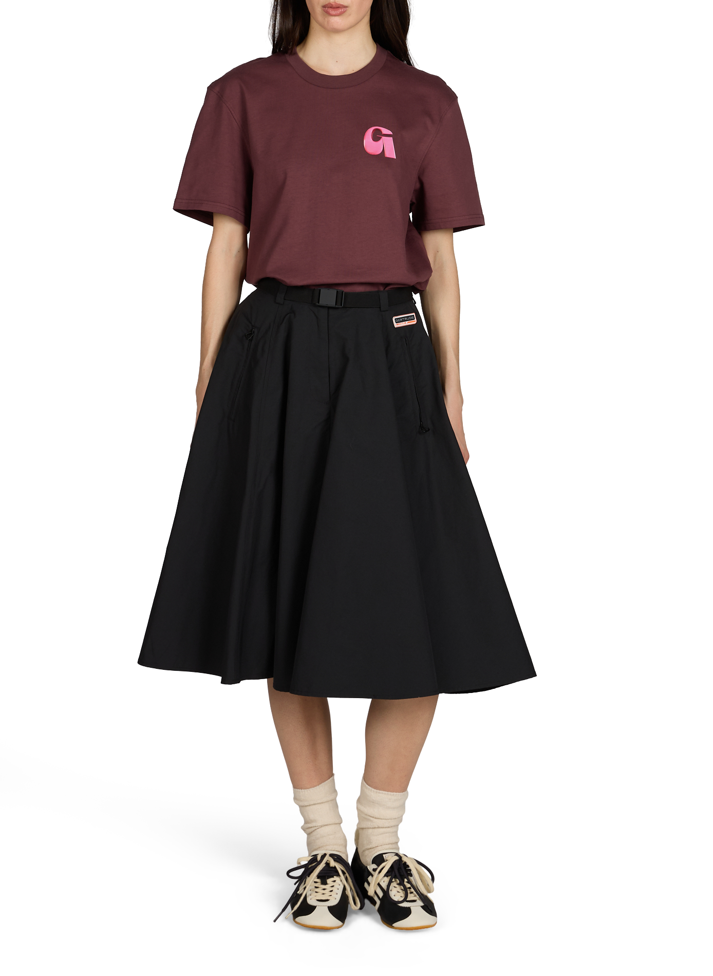 Printed Leonce Letter cotton T-shirt GERTRUDE ET GASTON Red