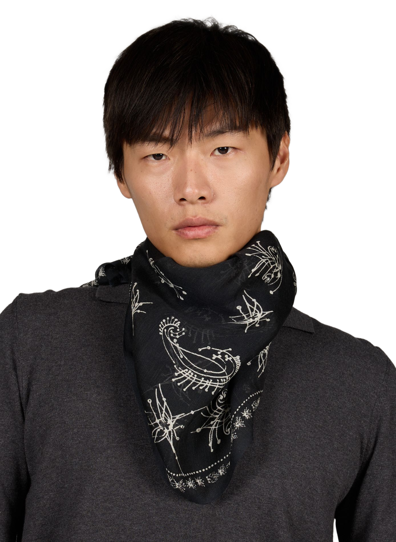 Anatole Linen Blend Scarf PETRUSSE Grey