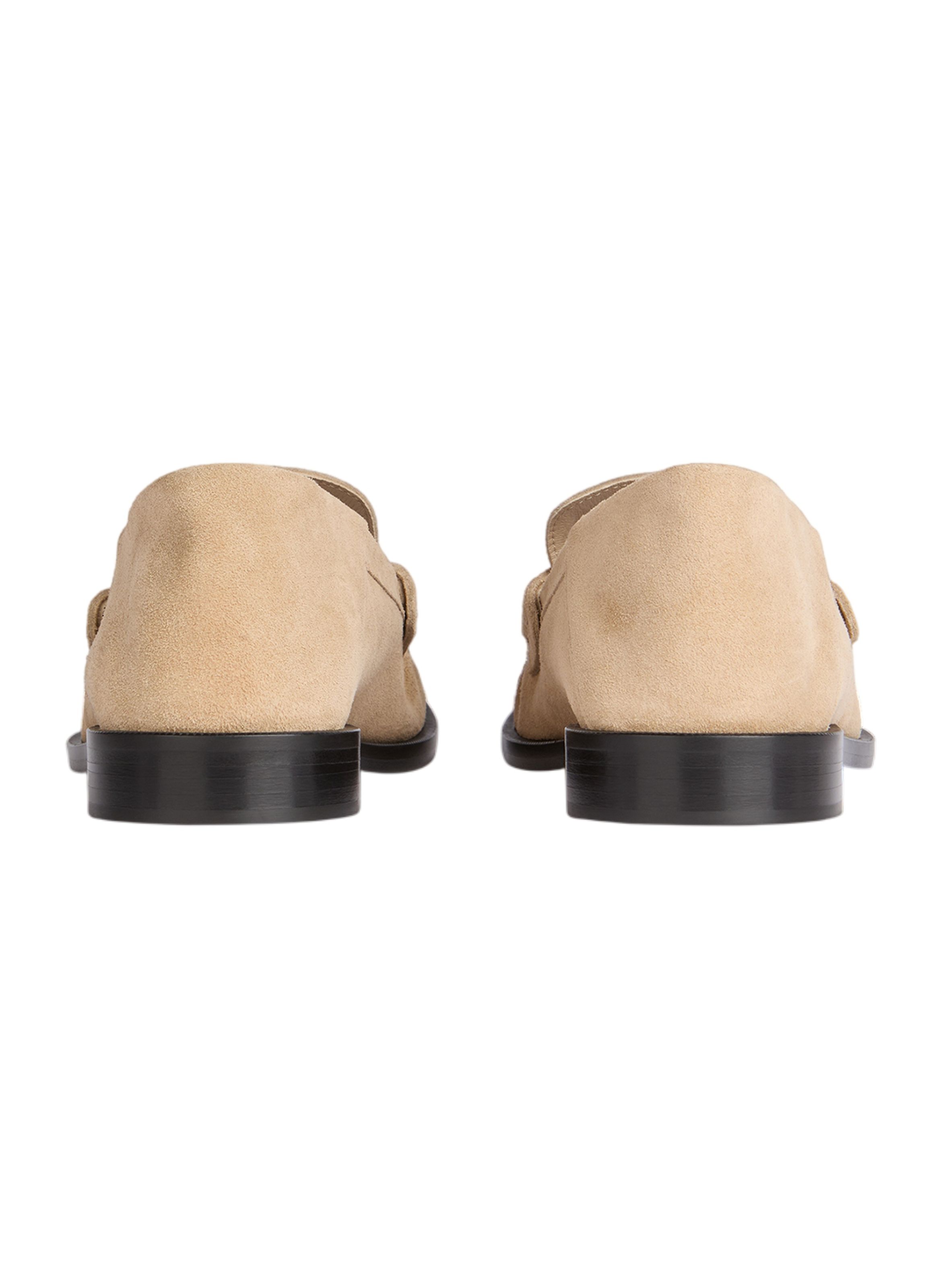 Mocassins sync en cuir suédé BALMAIN Beige