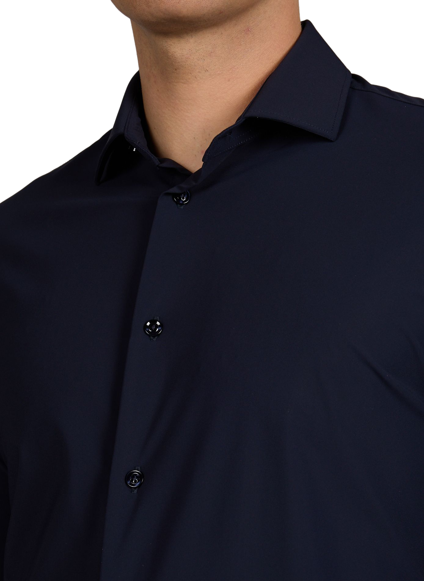 Chemise col classique droite unie CRUNA Bleu