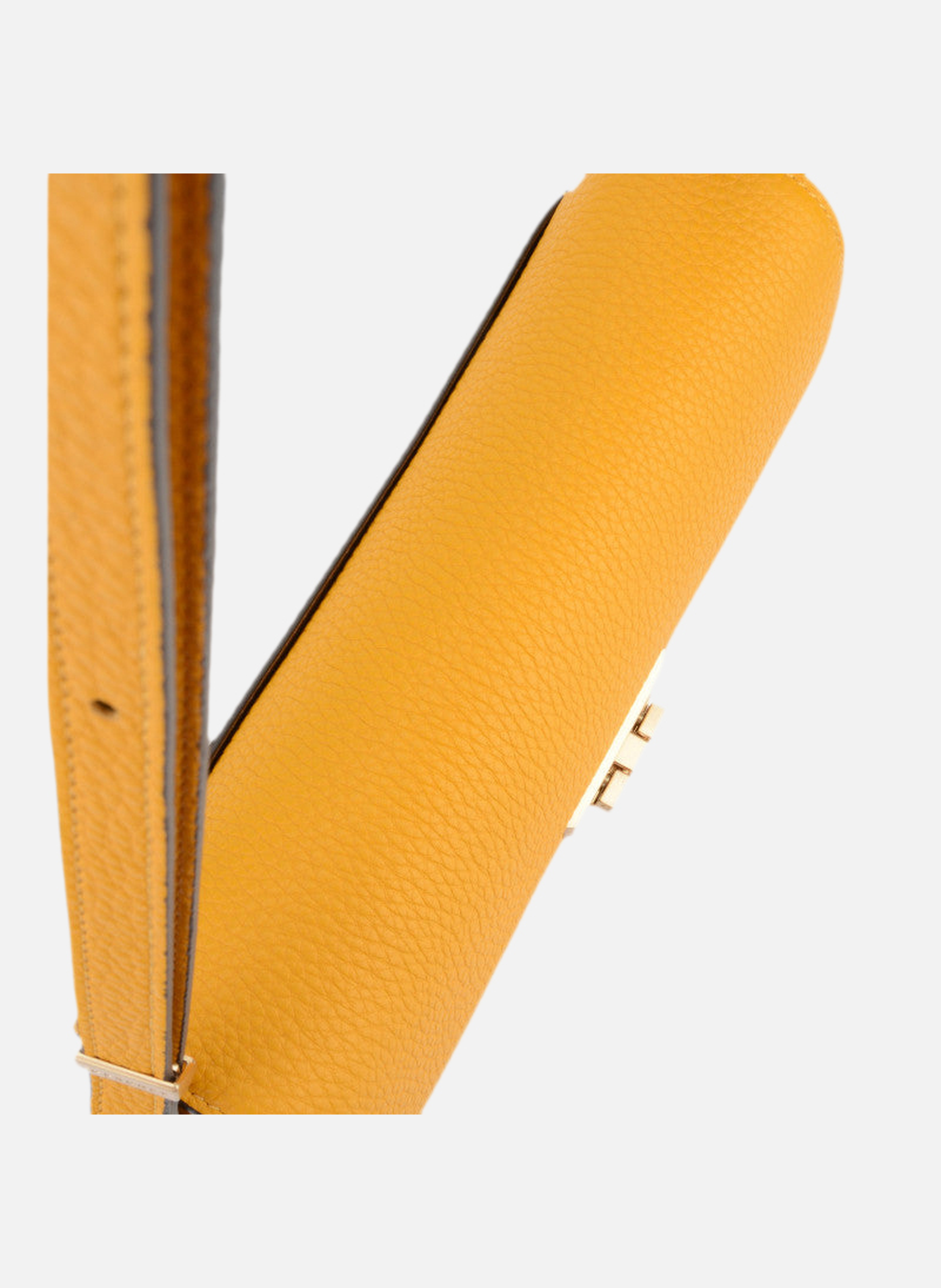 Auteuil | sac porté travers gm en cuir de vachette POURCHET Jaune