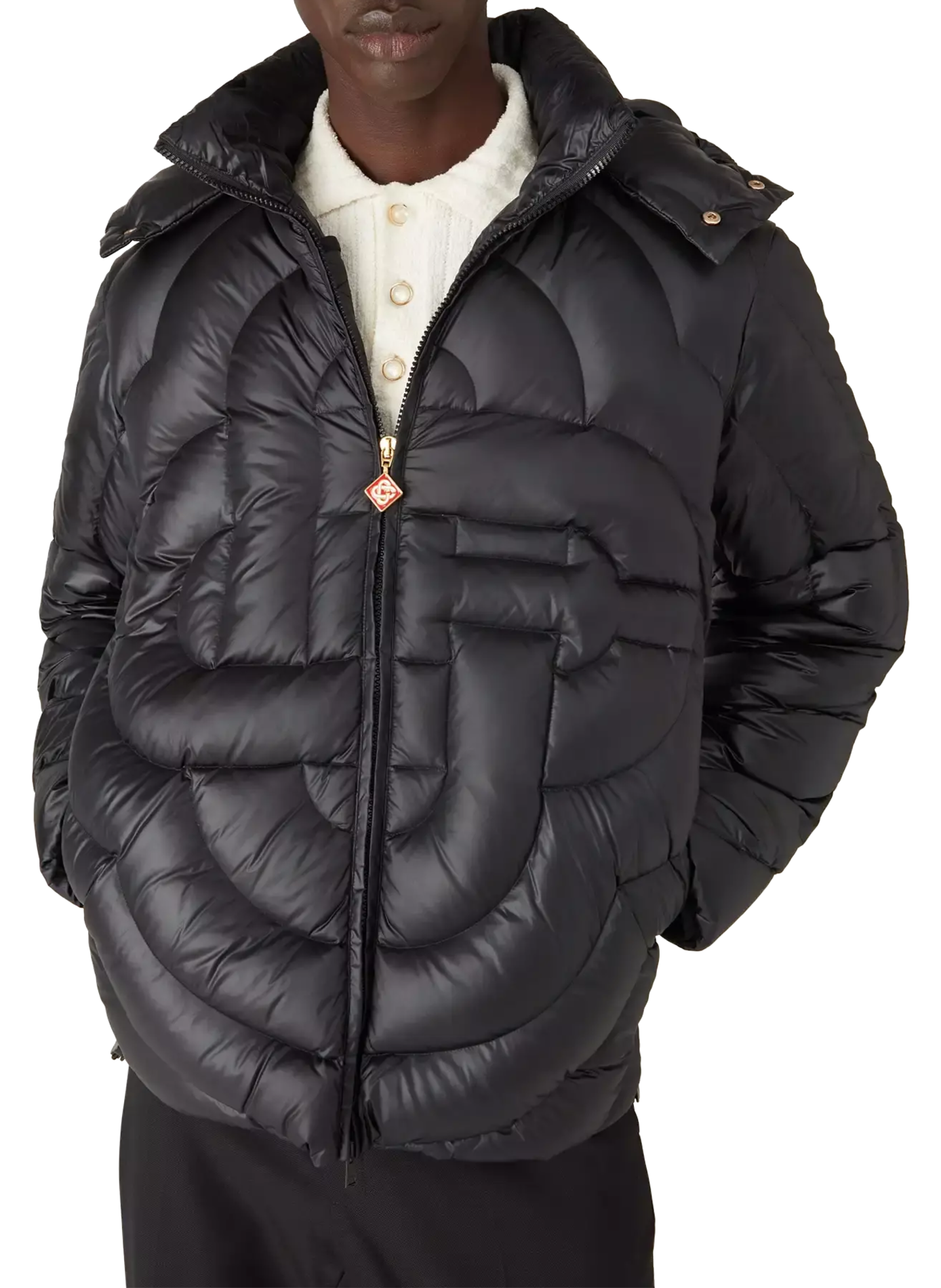 Doudoune oversize à capuche CASABLANCA PARIS Noir