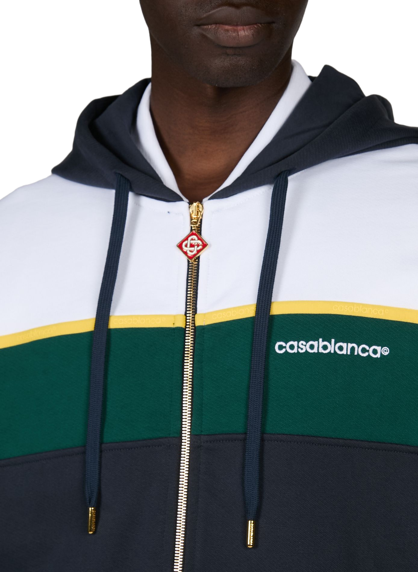 Sweat à capuche zippé à rayures CASABLANCA PARIS Multicolore