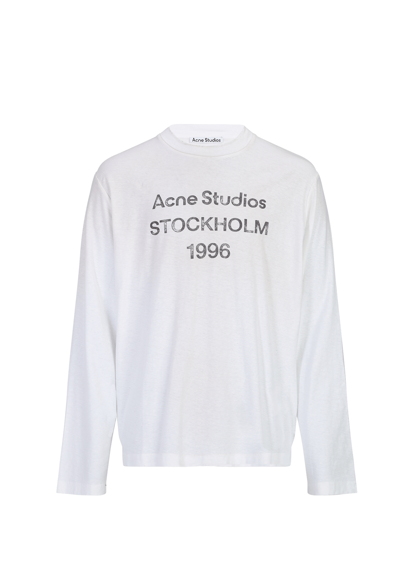 T-shirt van gemengd katoen ACNE STUDIOS Wit