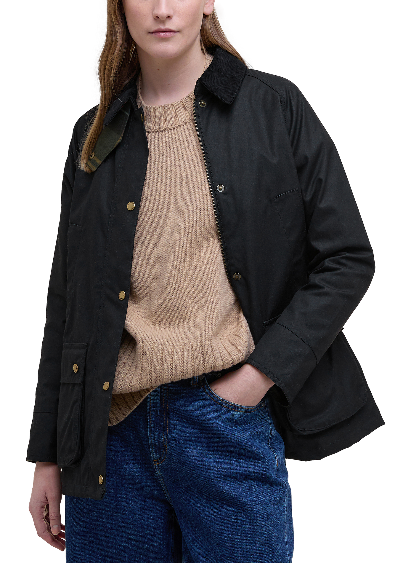 Veste Wax Acorn en coton  BARBOUR Noir