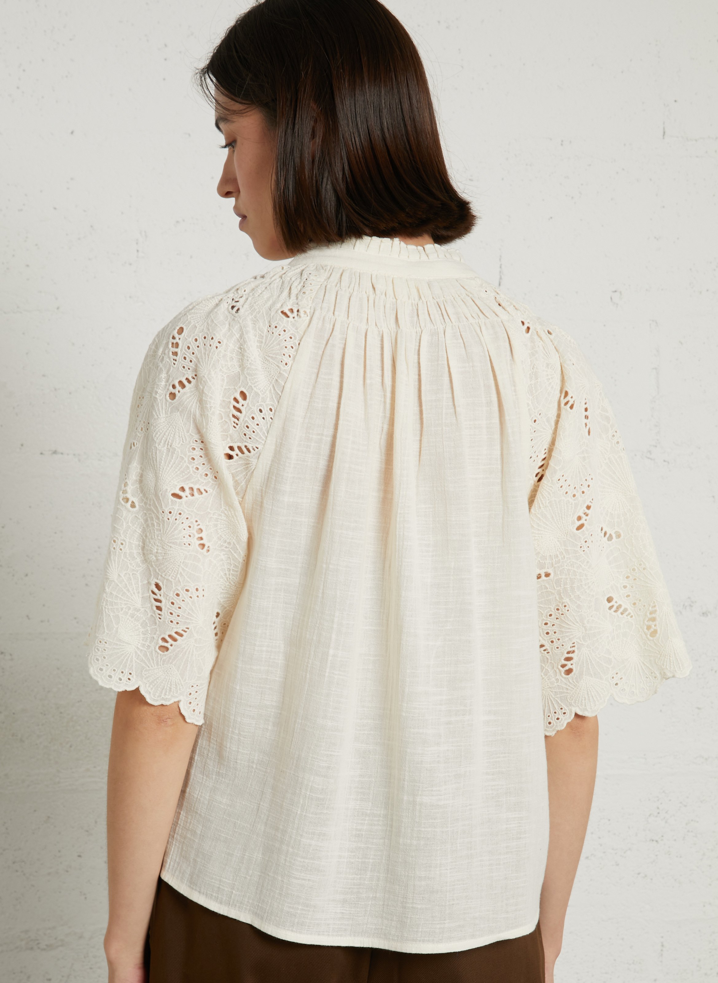 Maison 123 Maison 123 Blouse droite col montant en co...