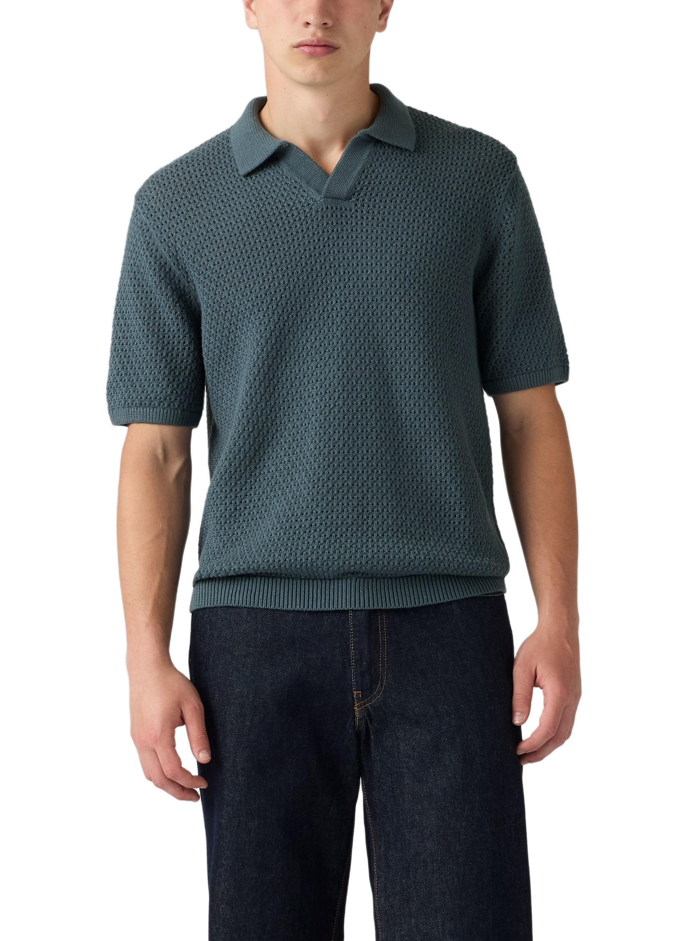 Straight V-neck cotton polo LEVI'S Blue