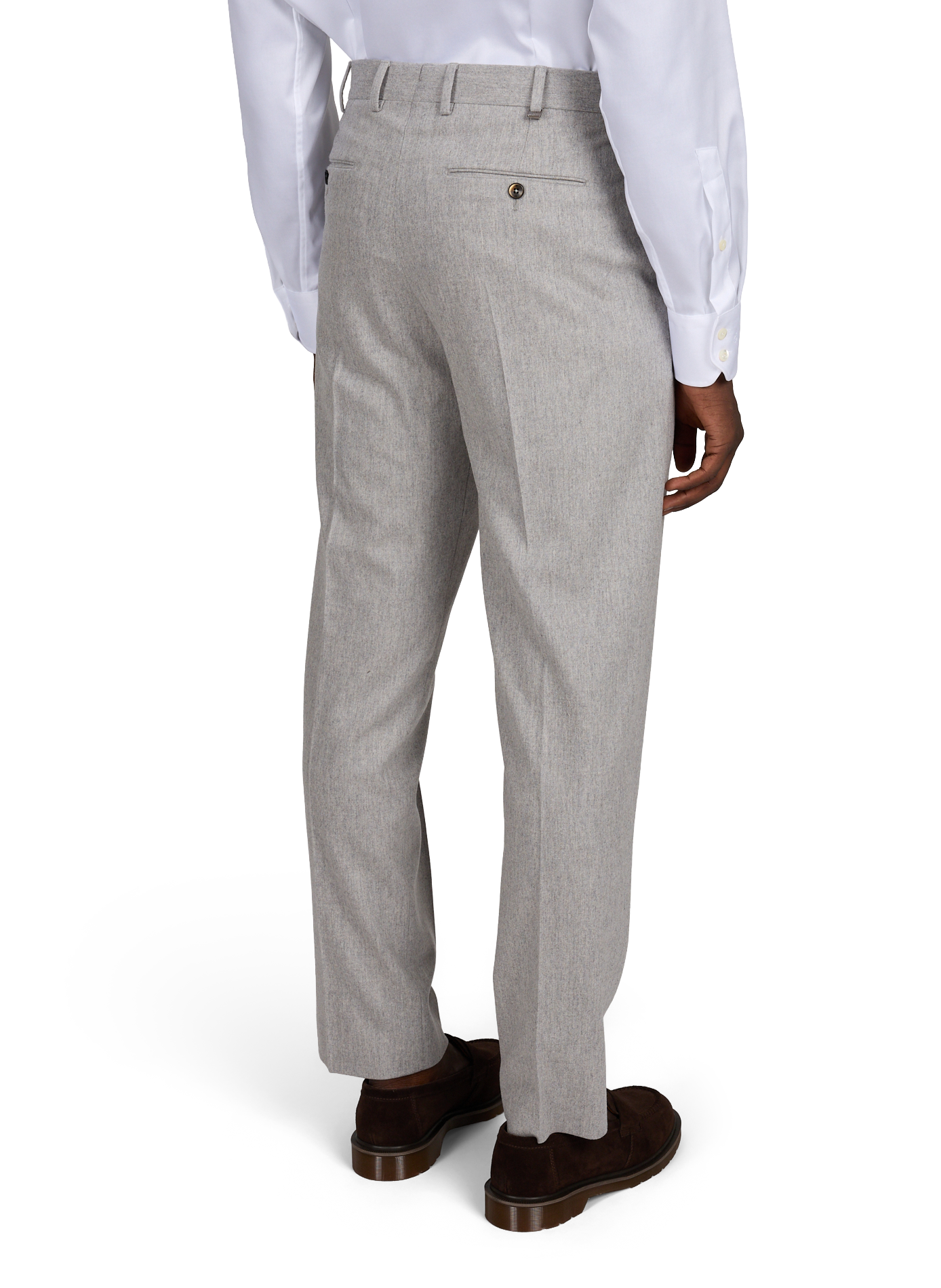 Pantalon à pinces en laine vierge PT01 Gris
