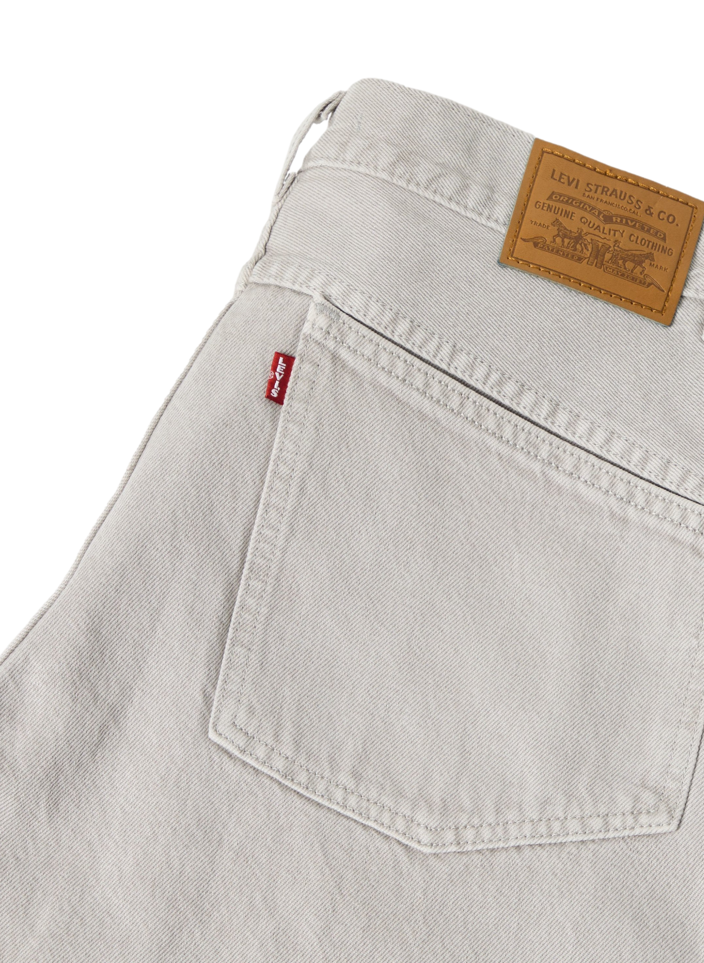 Kurze weite Baumwollhose LEVI'S Grau