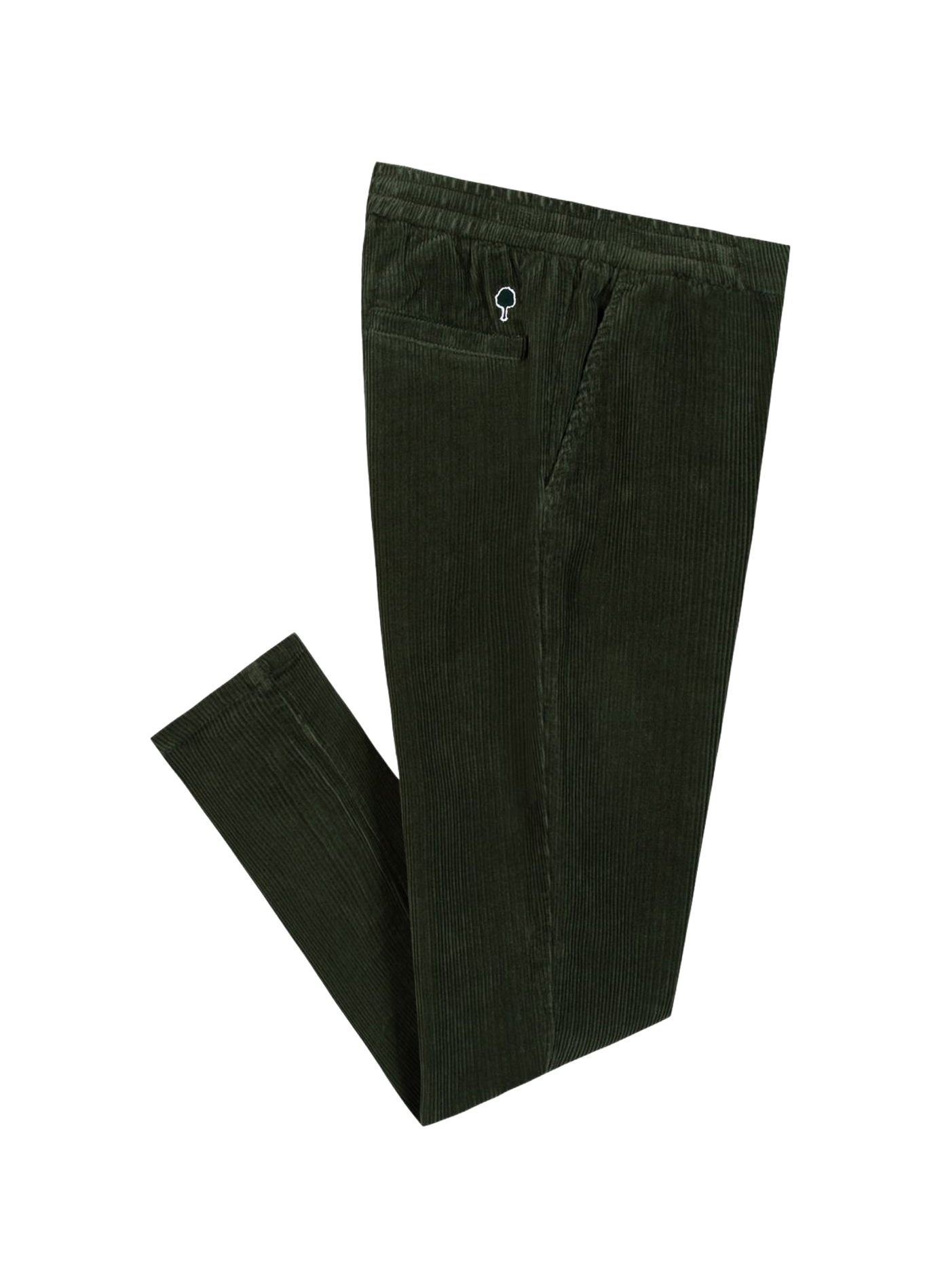 Pantalon droit en velours côtelé  Vert