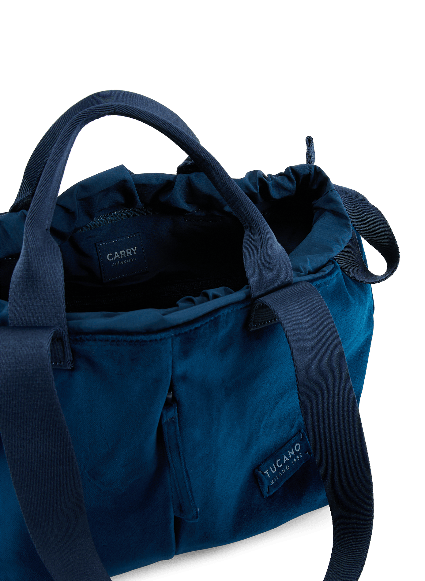 Tote bag en effet velours en coton TUCANO Blau