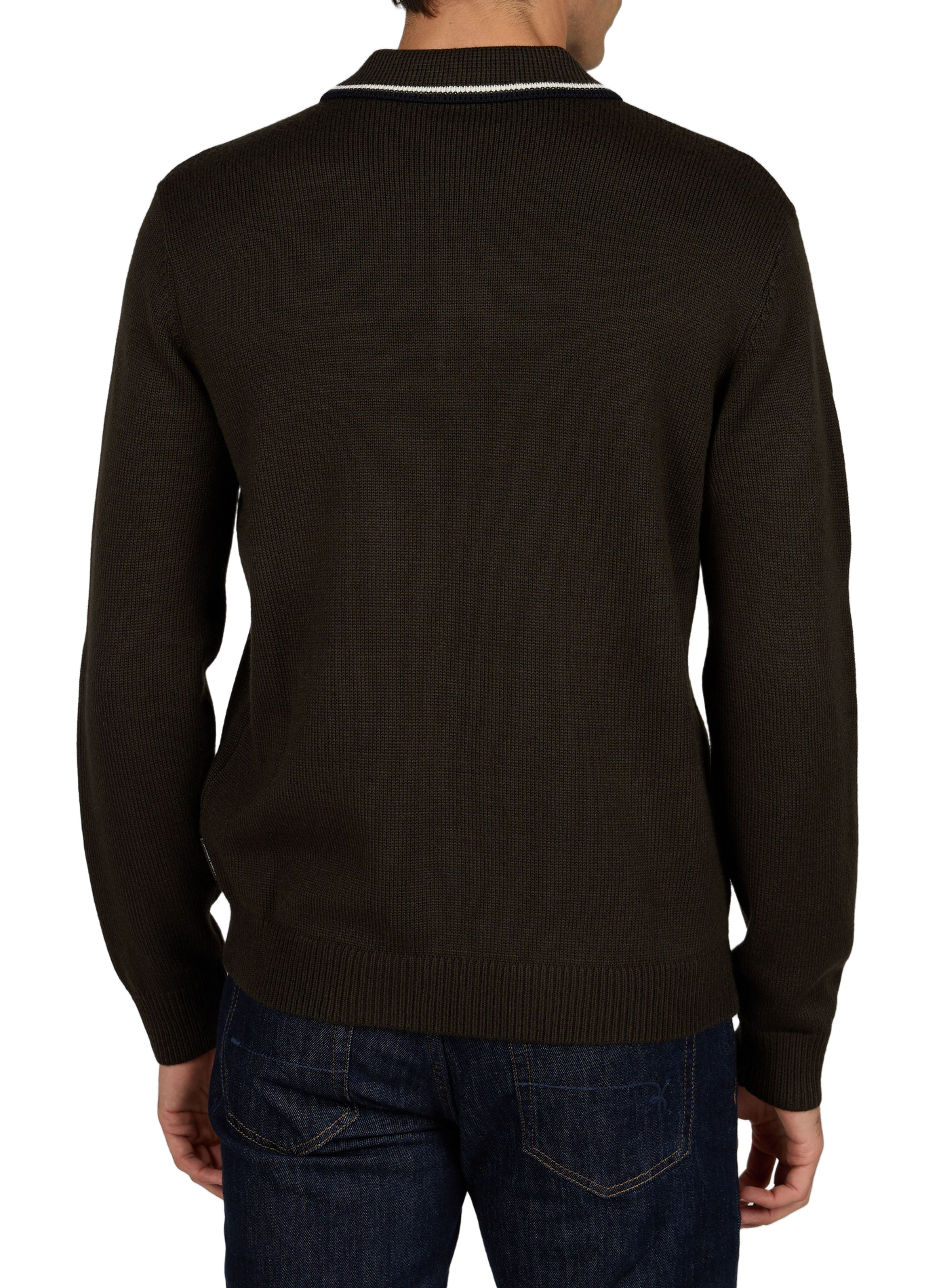 Straight-fit polo-neck jumper ARMANI EXCHANGE Khaki
