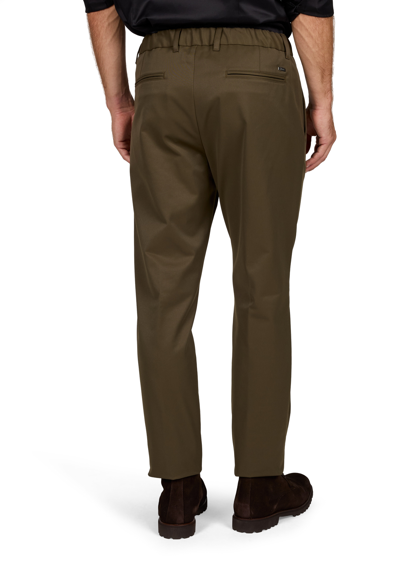 Straight trousers HERNO Khaki