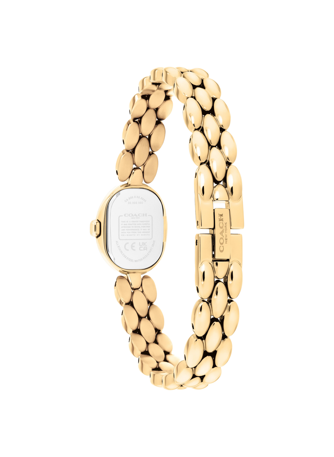 Montre quartz Sammy en acier inoxydable COACH Doré
