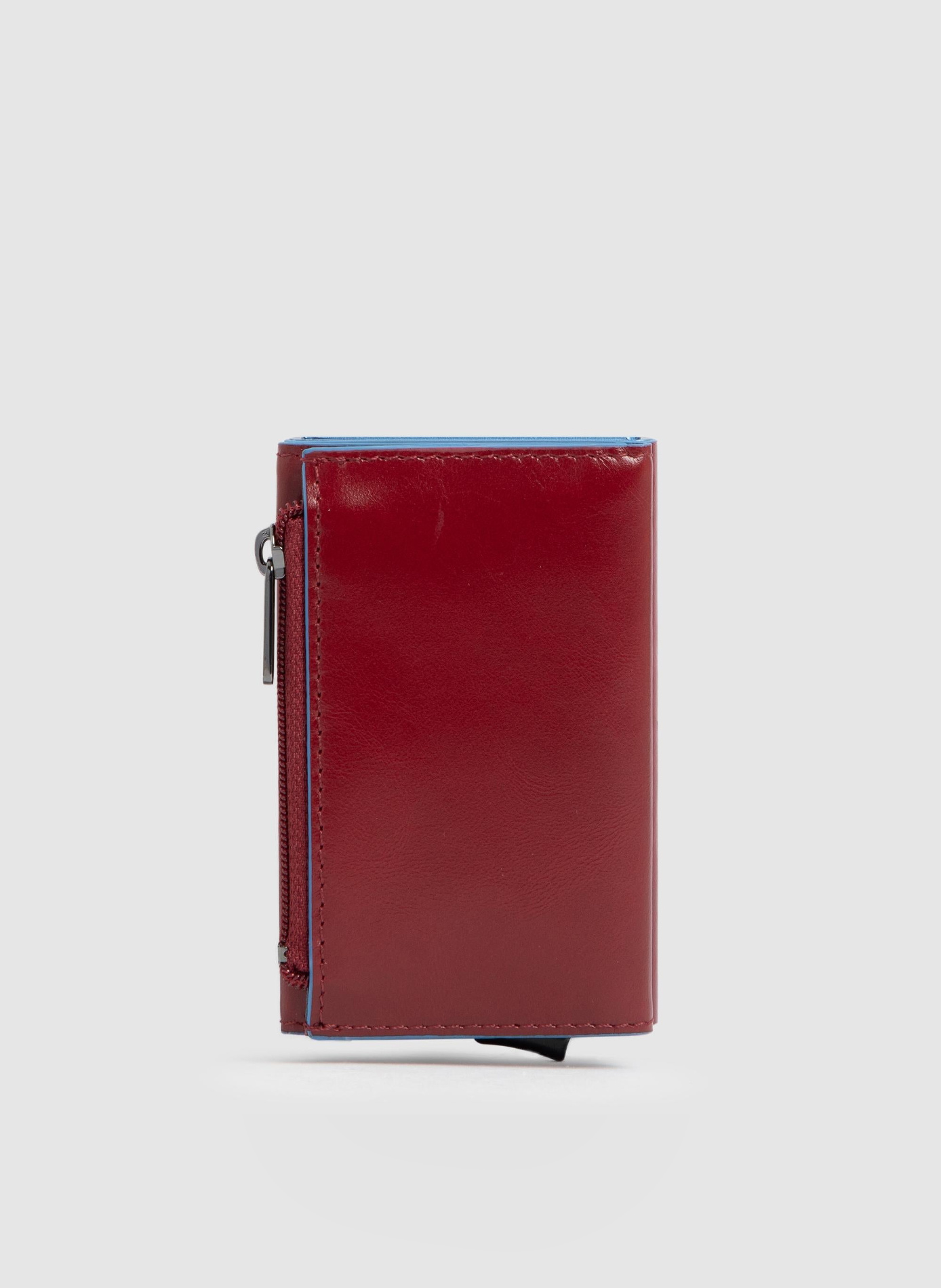 Compact leather wallet with pop-up card holder PIQUADRO Red
