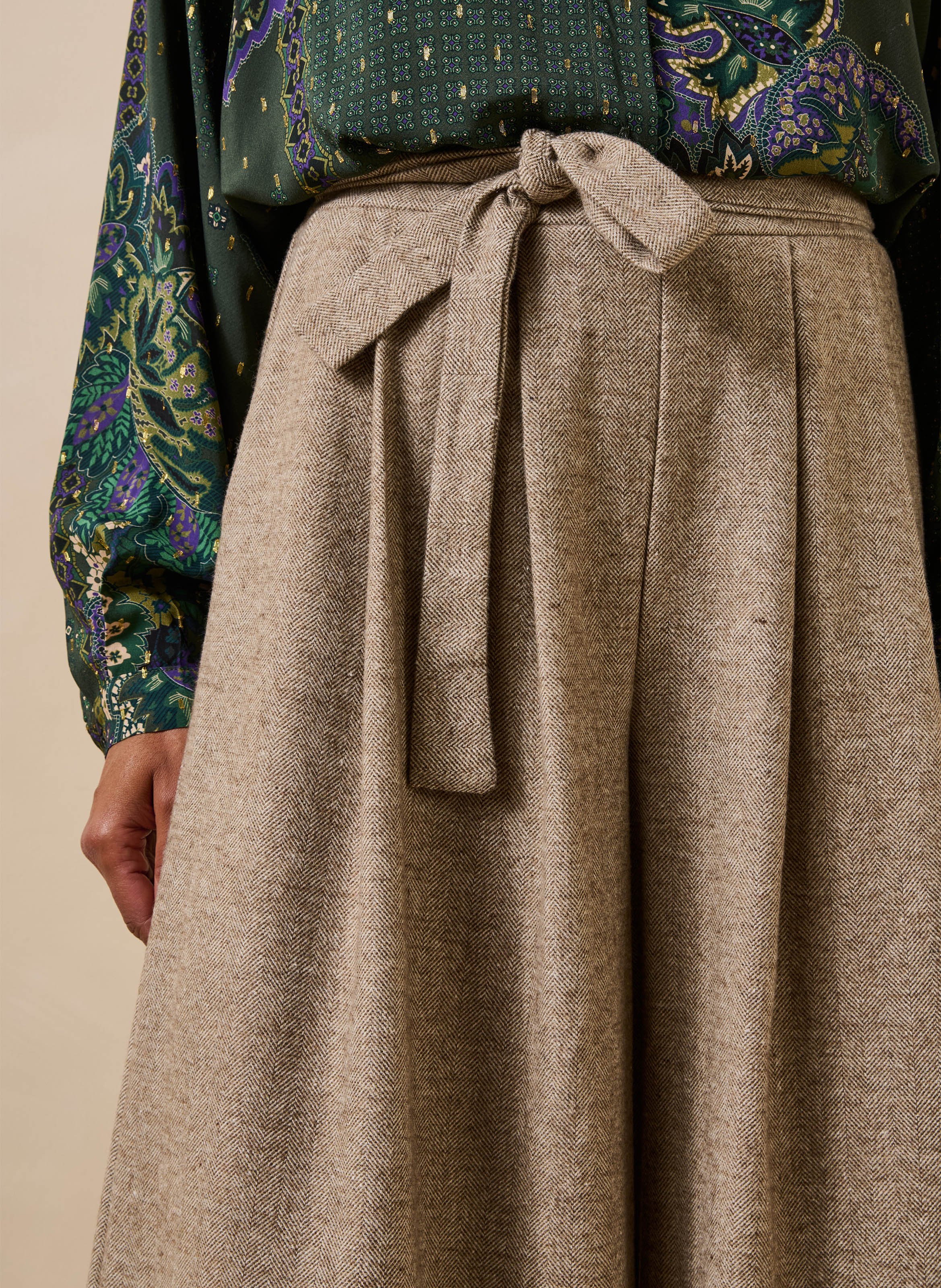 Culottebroek van tweed LA FEE MARABOUTEE Beige