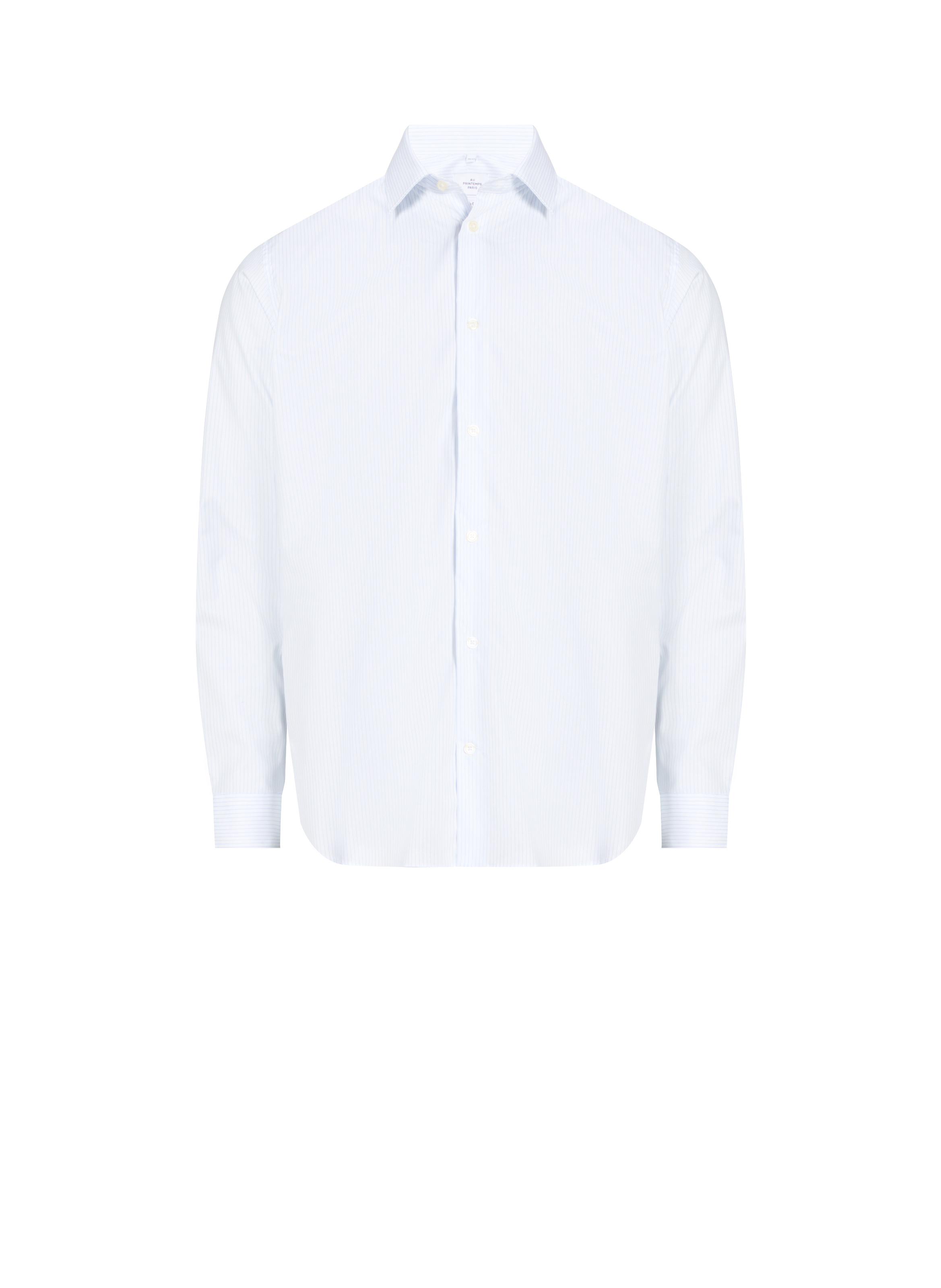AU PRINTEMPS PARIS Chemise rayé en coton  Bleu