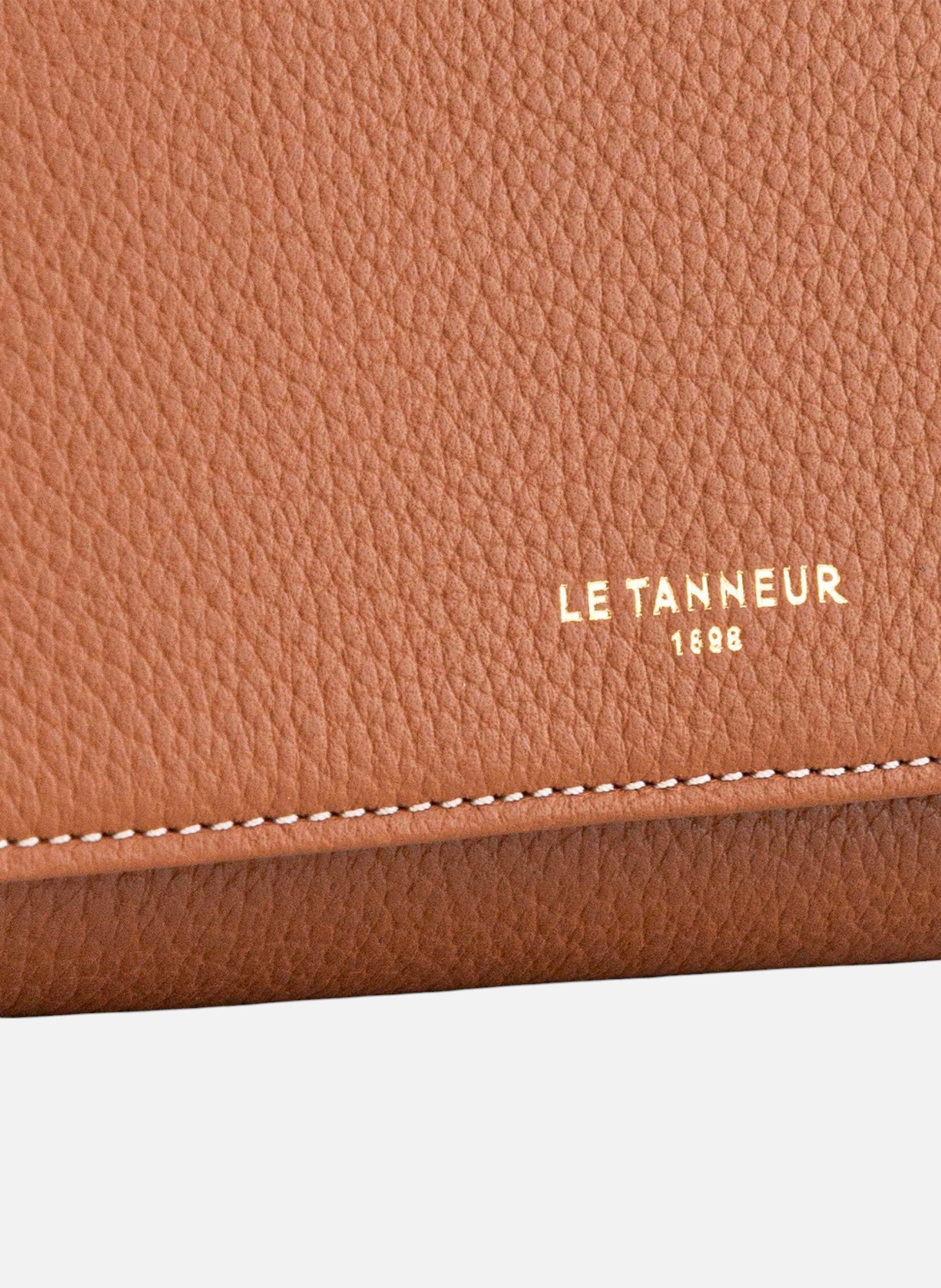 Portefeuille emilie en cuir grainé LE TANNEUR Marron