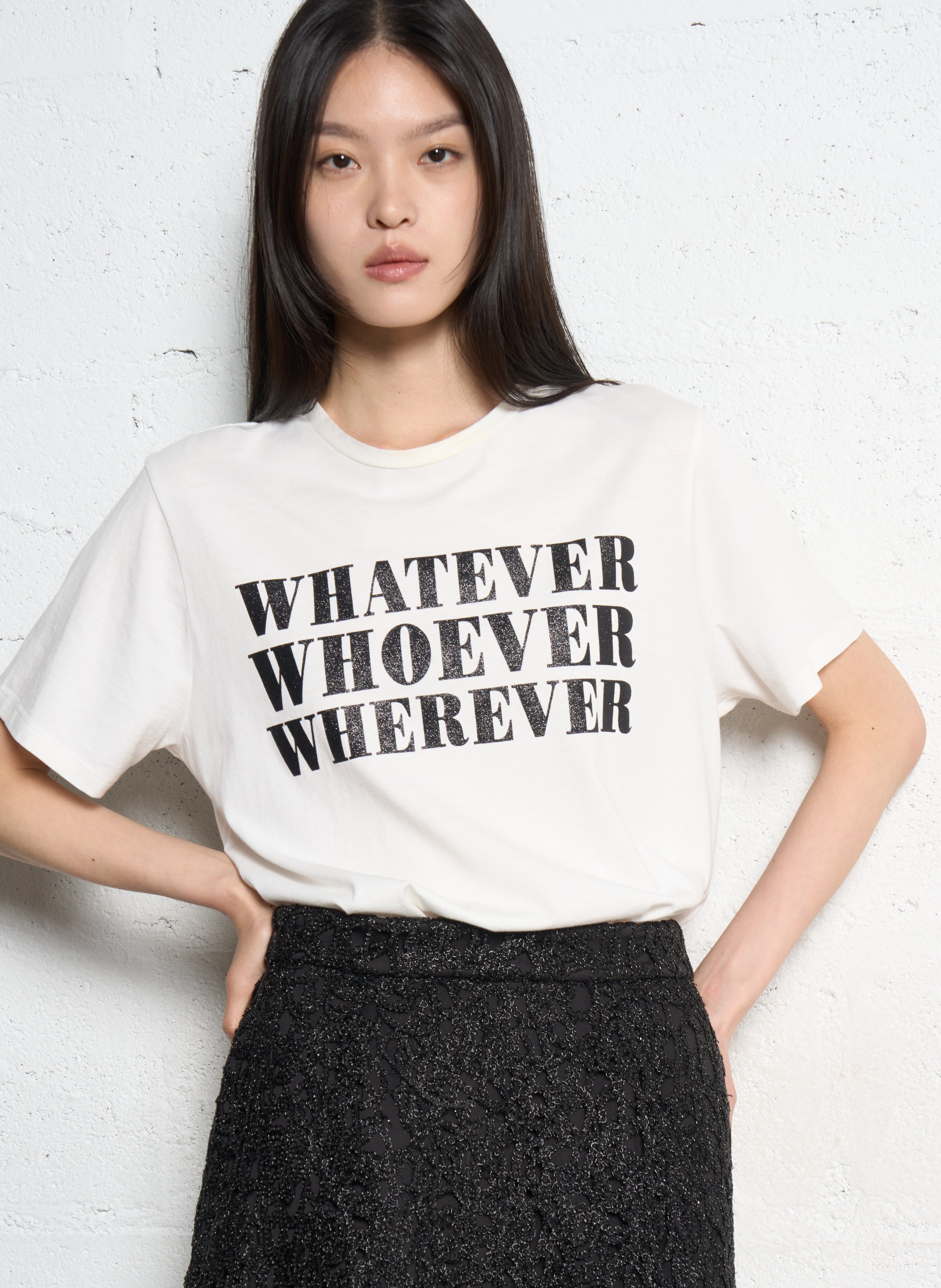 Tee-shirt col rond en coton IKKS Blanc