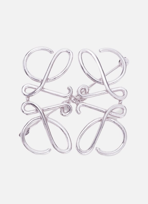 Broche Anagram métallisée Argent by LOEWE LOEWE Broche Anagram métallisée Argent