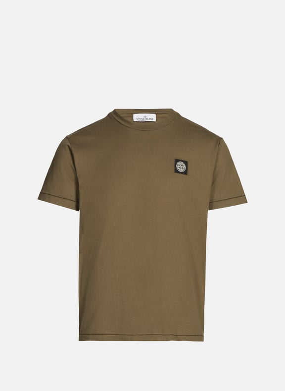 Solid cotton t-shirt Green by STONE ISLAND STONE ISLAND Solid cotton t-shirt Green
