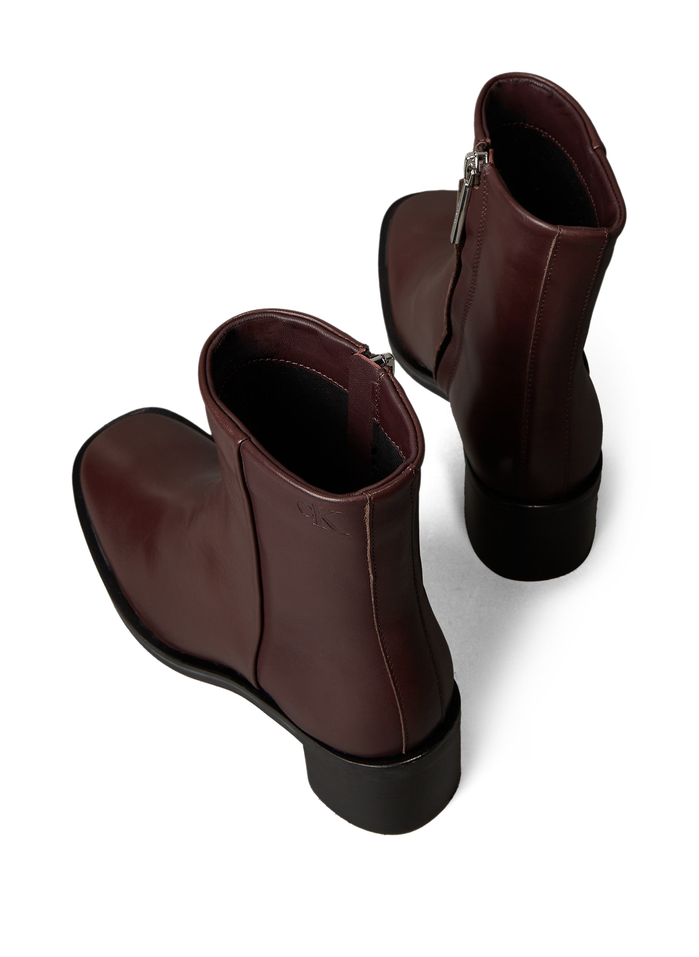 Bottines en cuir CALVIN KLEIN Rouge