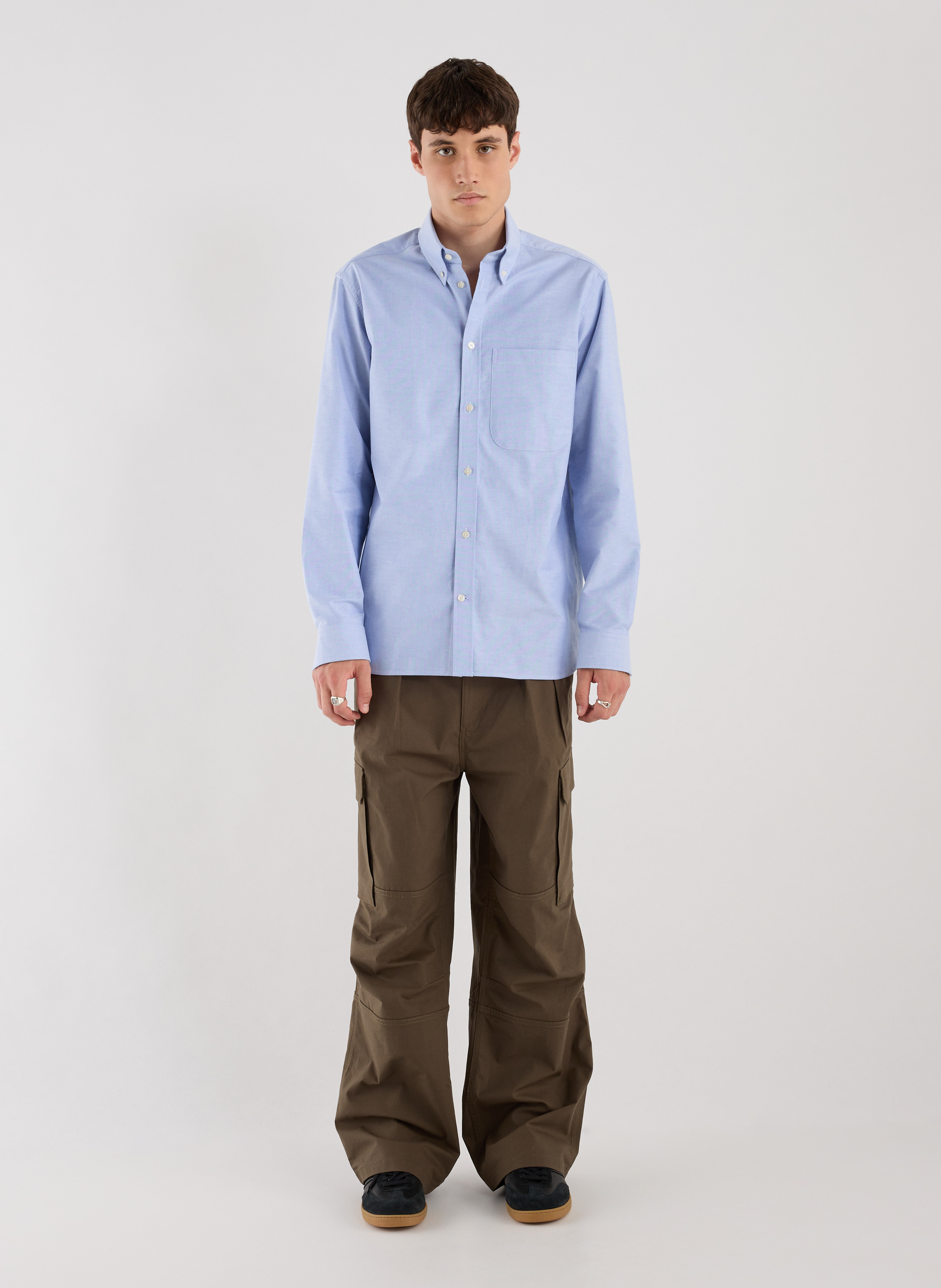 Shirt Euvox van katoen | Blauw SAISON 1865 Heren
