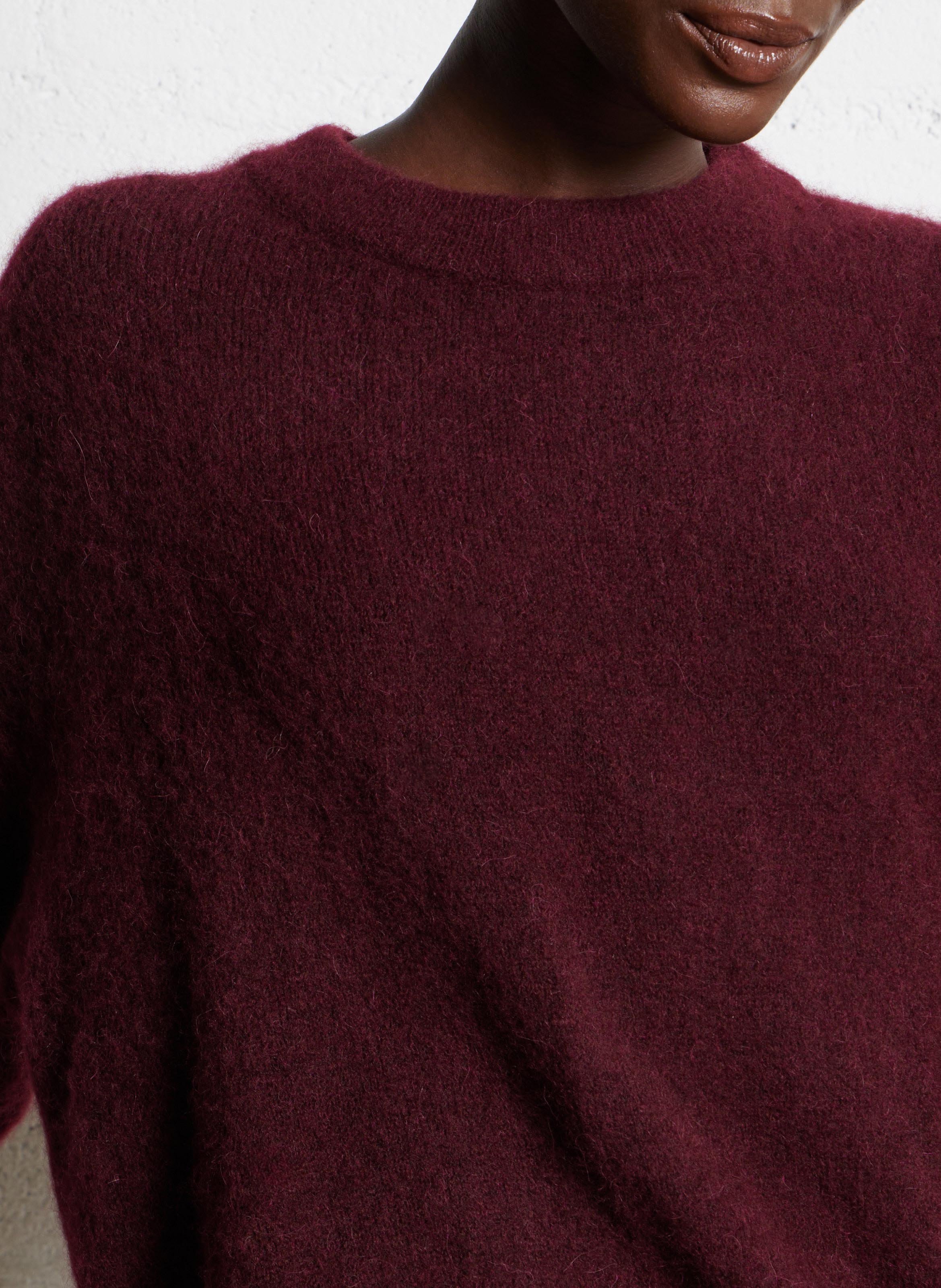 Pull ample col rond en laine mélangée vitow AMERICAN VINTAGE Rouge