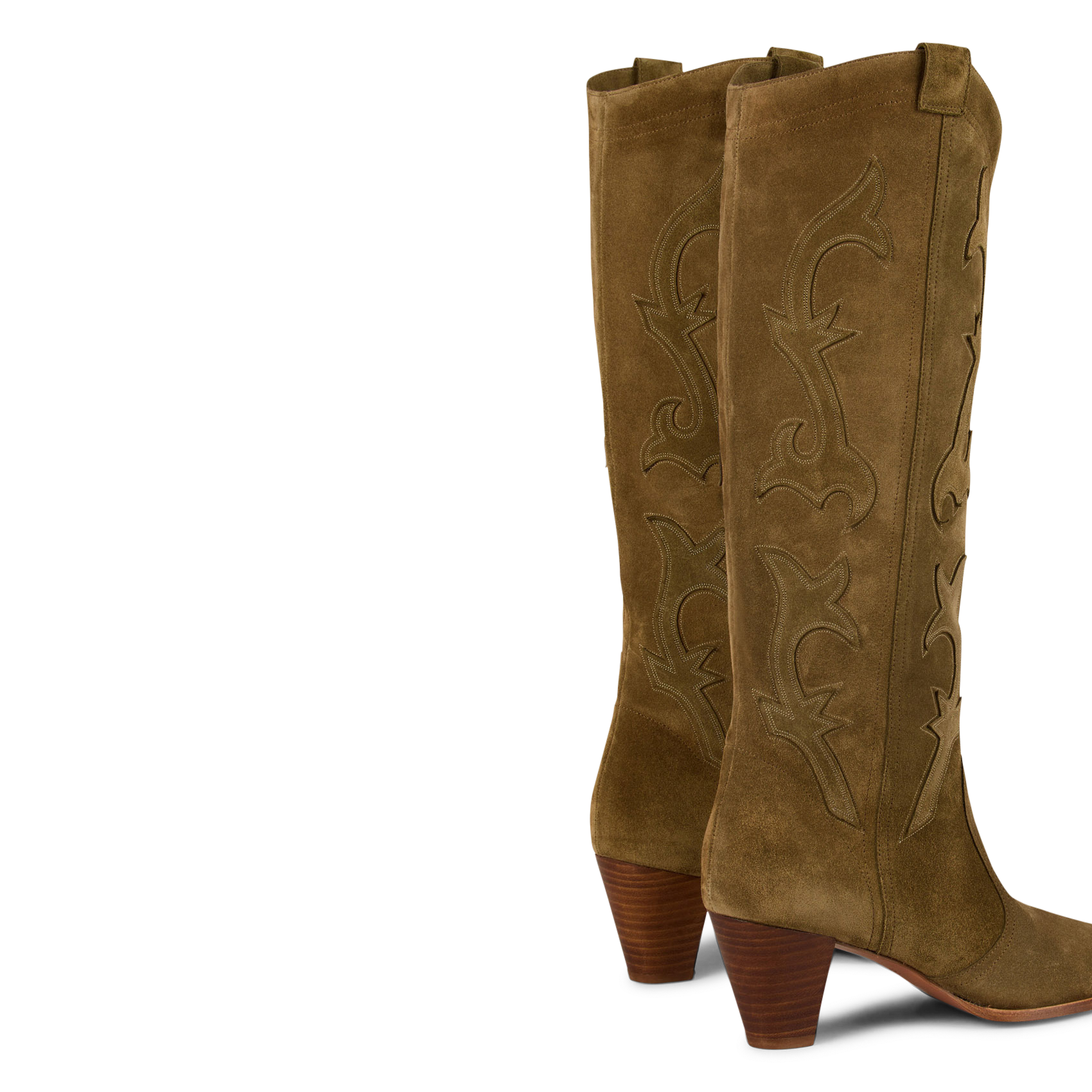 Bottes en cuir casey BA&SH Kaki