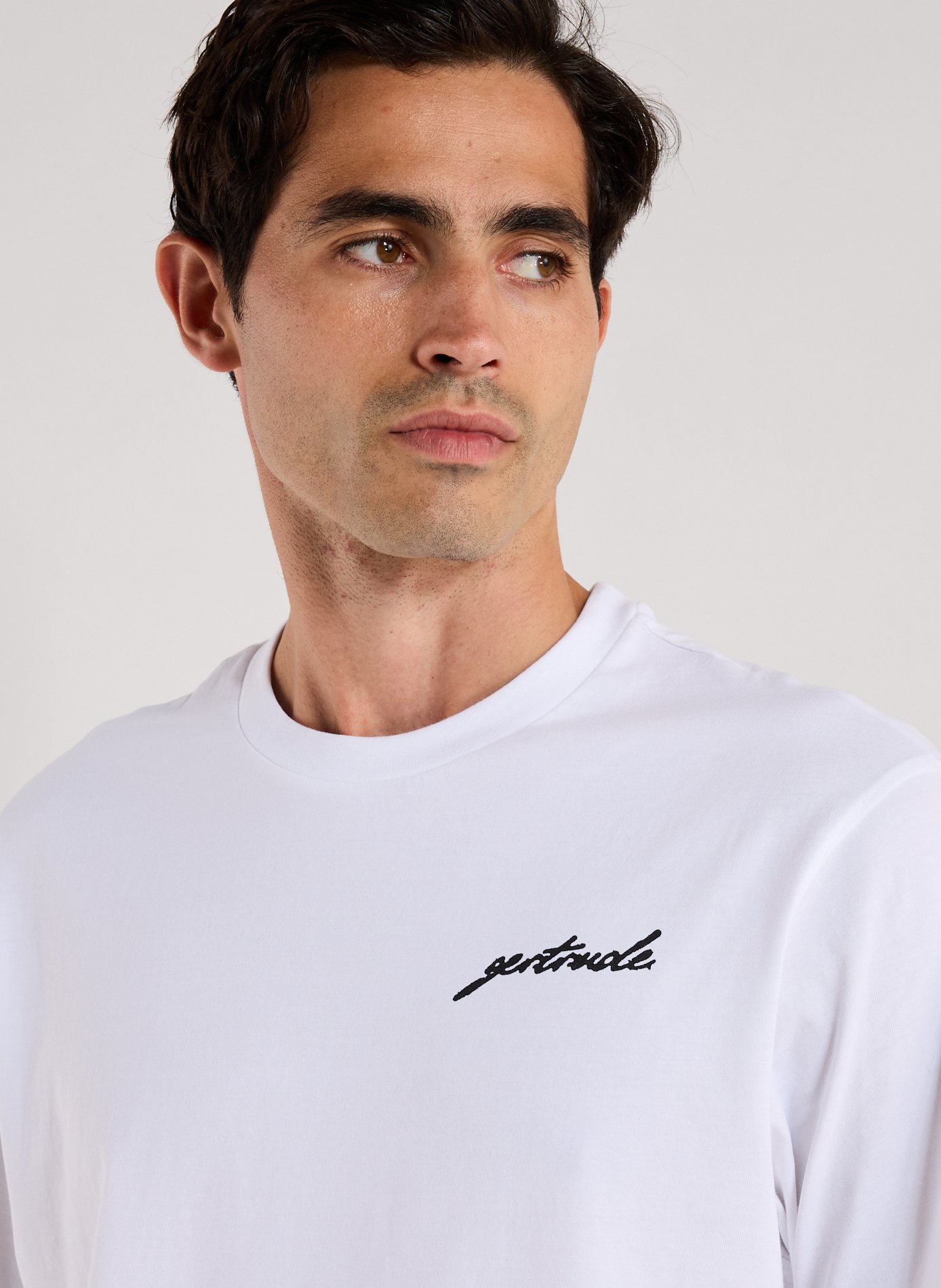 T-shirt col rond en coton GERTRUDE ET GASTON Blanc