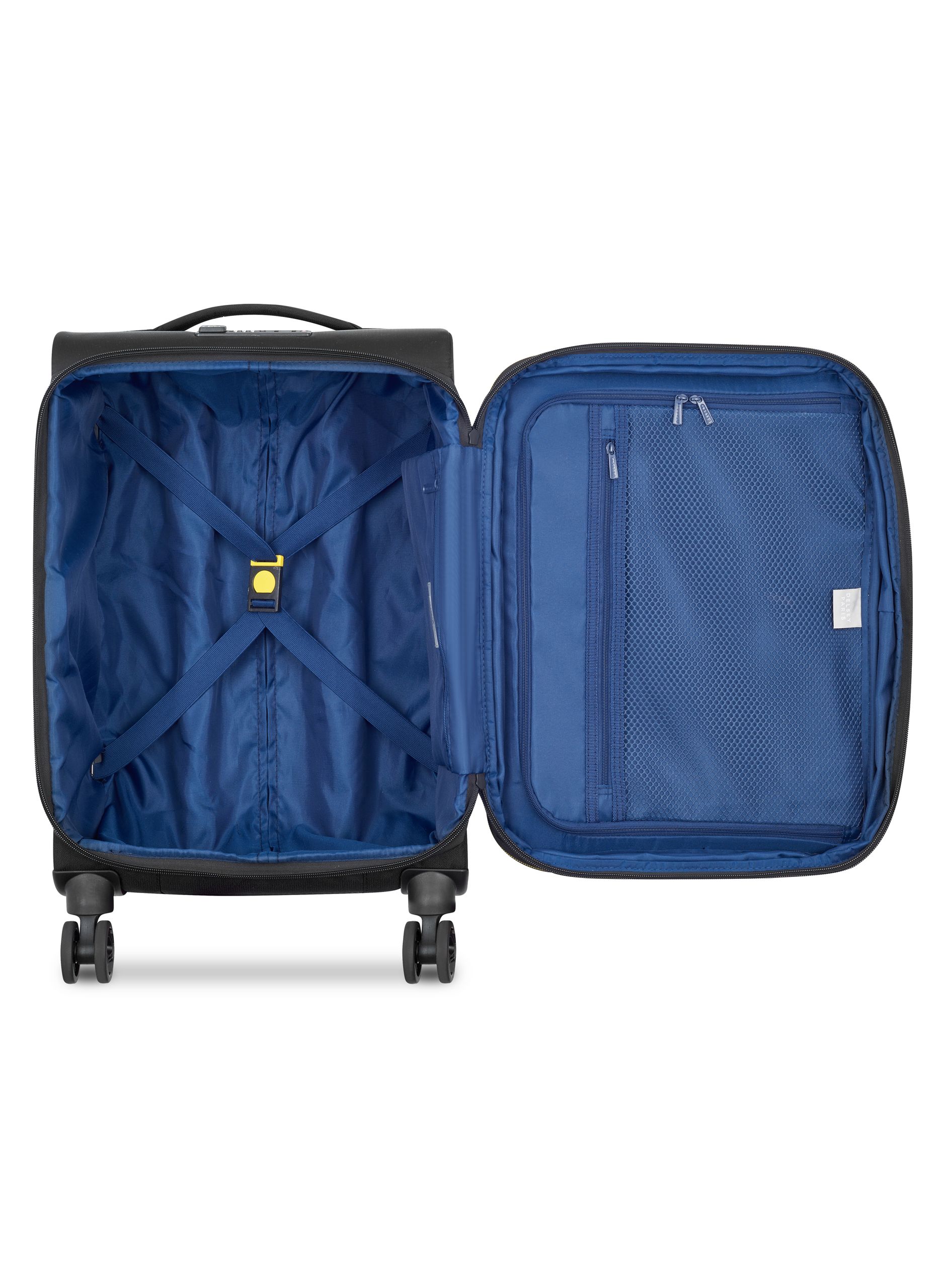 Valise cabine souple taille s - brochant 3 DELSEY PARIS Noir