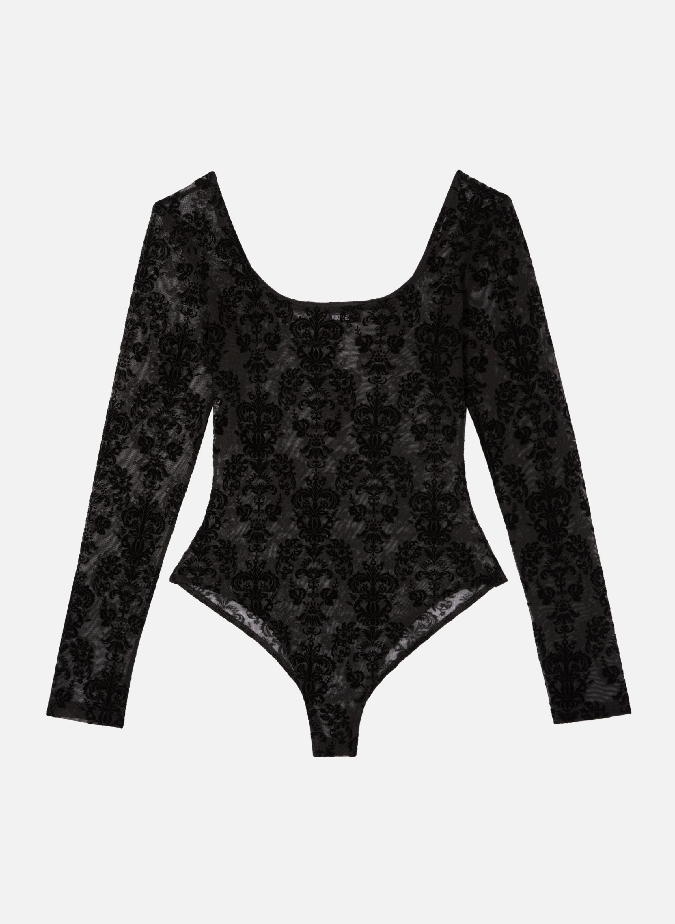 Body en mesh avec flocages THE KOOPLES Noir